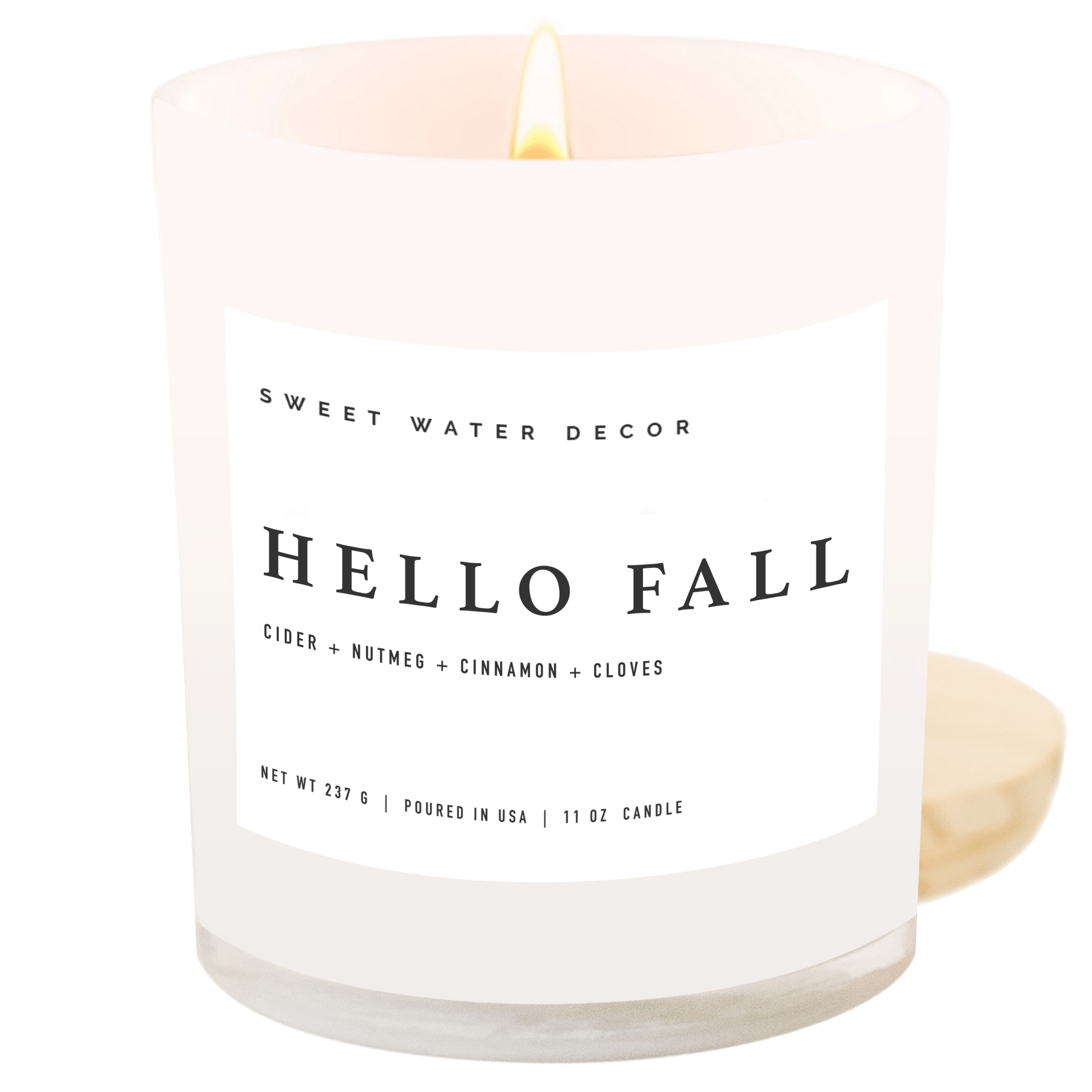 Hello Fall Soy Candle - White Jar, 11 oz - view 1