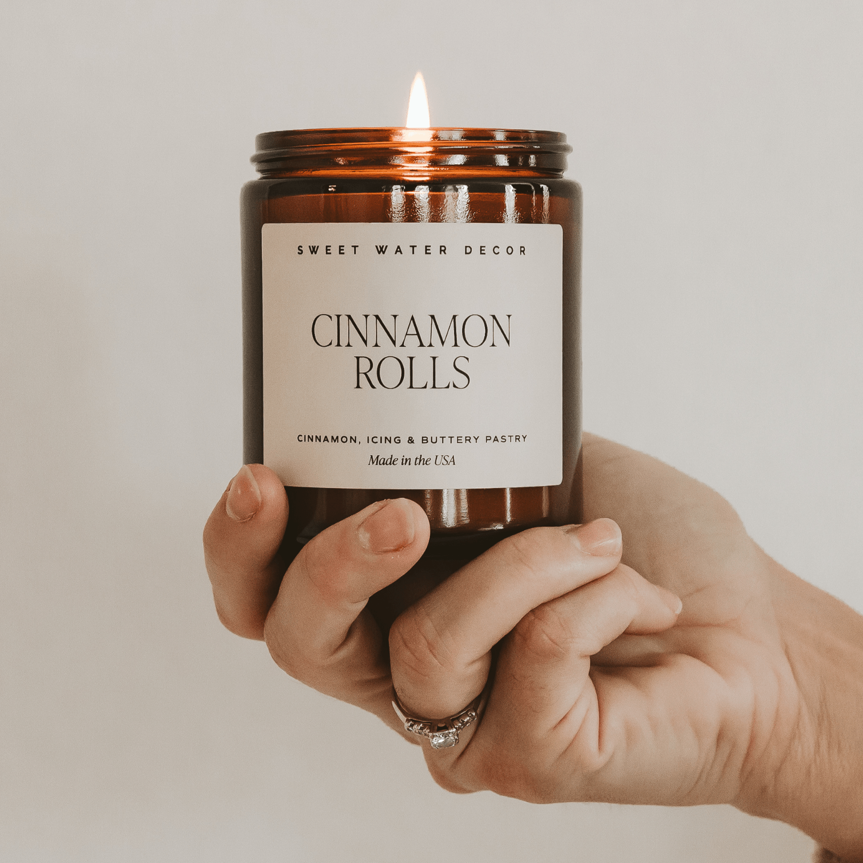 Cinnamon Rolls Soy Candle - Amber Jar, 9 oz - view 3