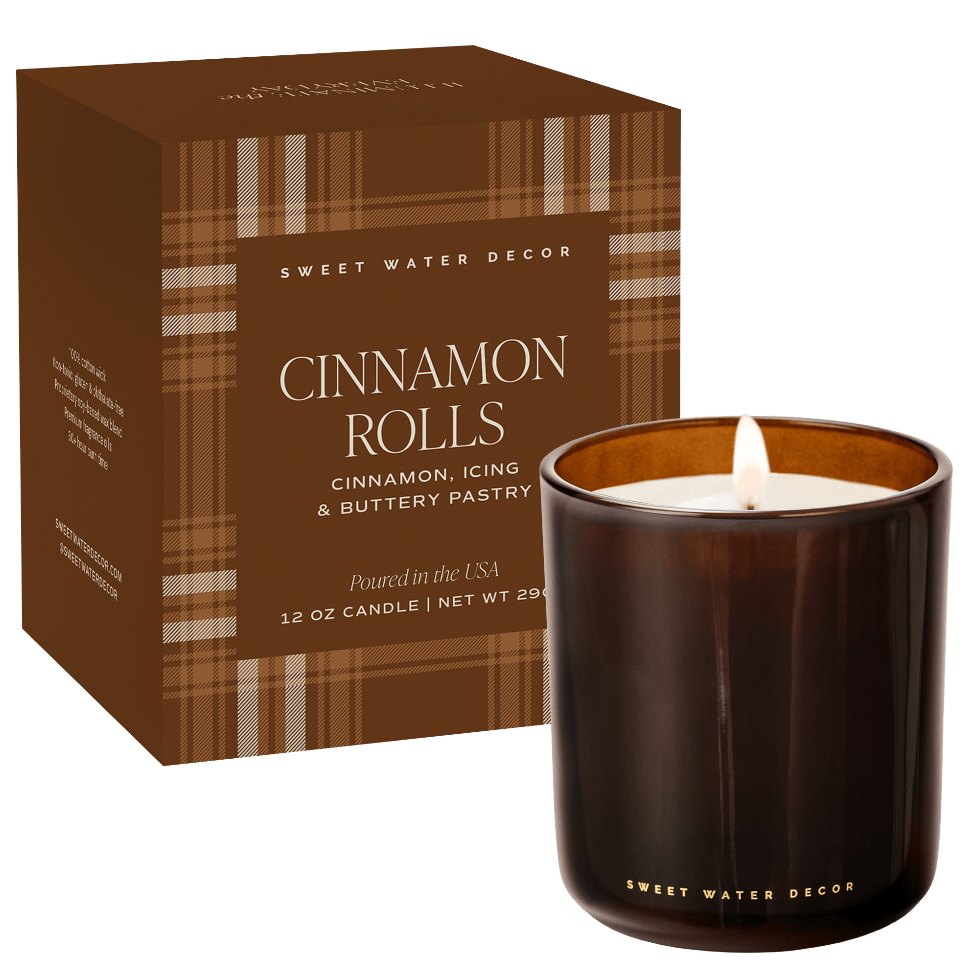 Cinnamon Rolls Soy Candle - Boxed Amber Jar, 12 oz - view 2