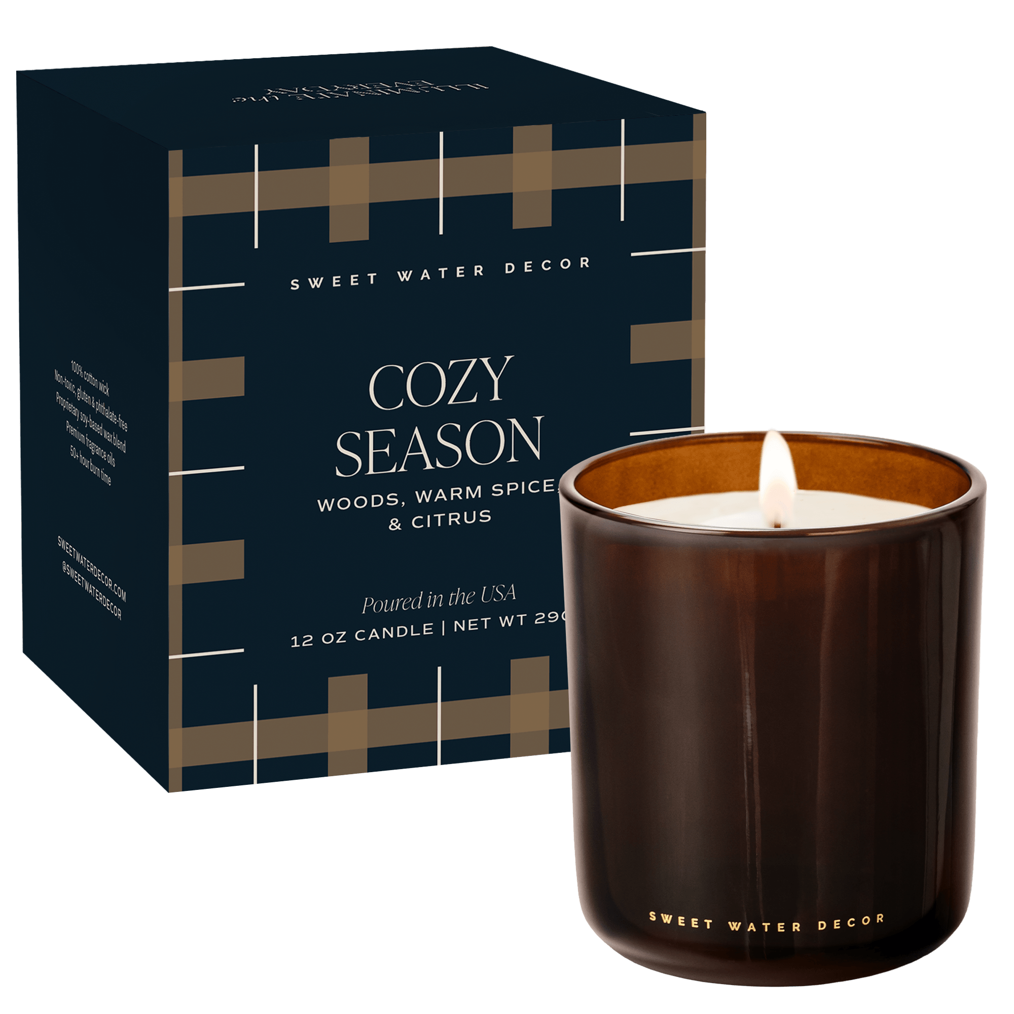 Cozy Season Soy Candle - Boxed Amber Jar, 12 oz - view 2