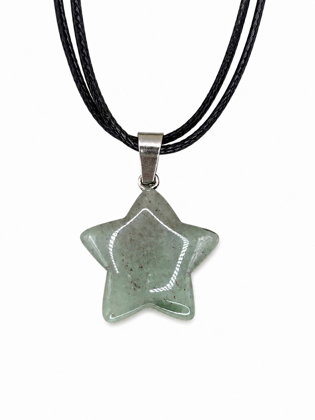Collier Pendentif Étoile de Jade Maman Sœur Protection