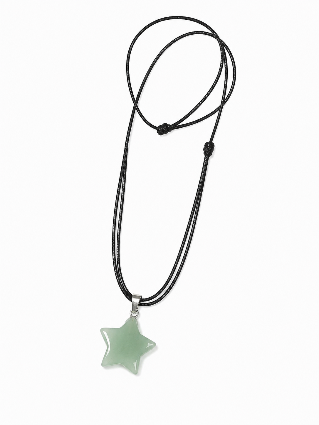 Collier Pendentif Étoile de Jade Maman Sœur Protection