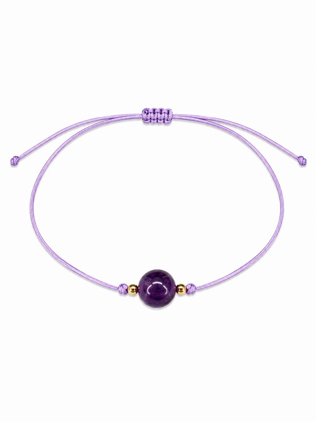 💜 Dainty Amethyst Crystal Bracelet – Birthstone Protection Jewelry