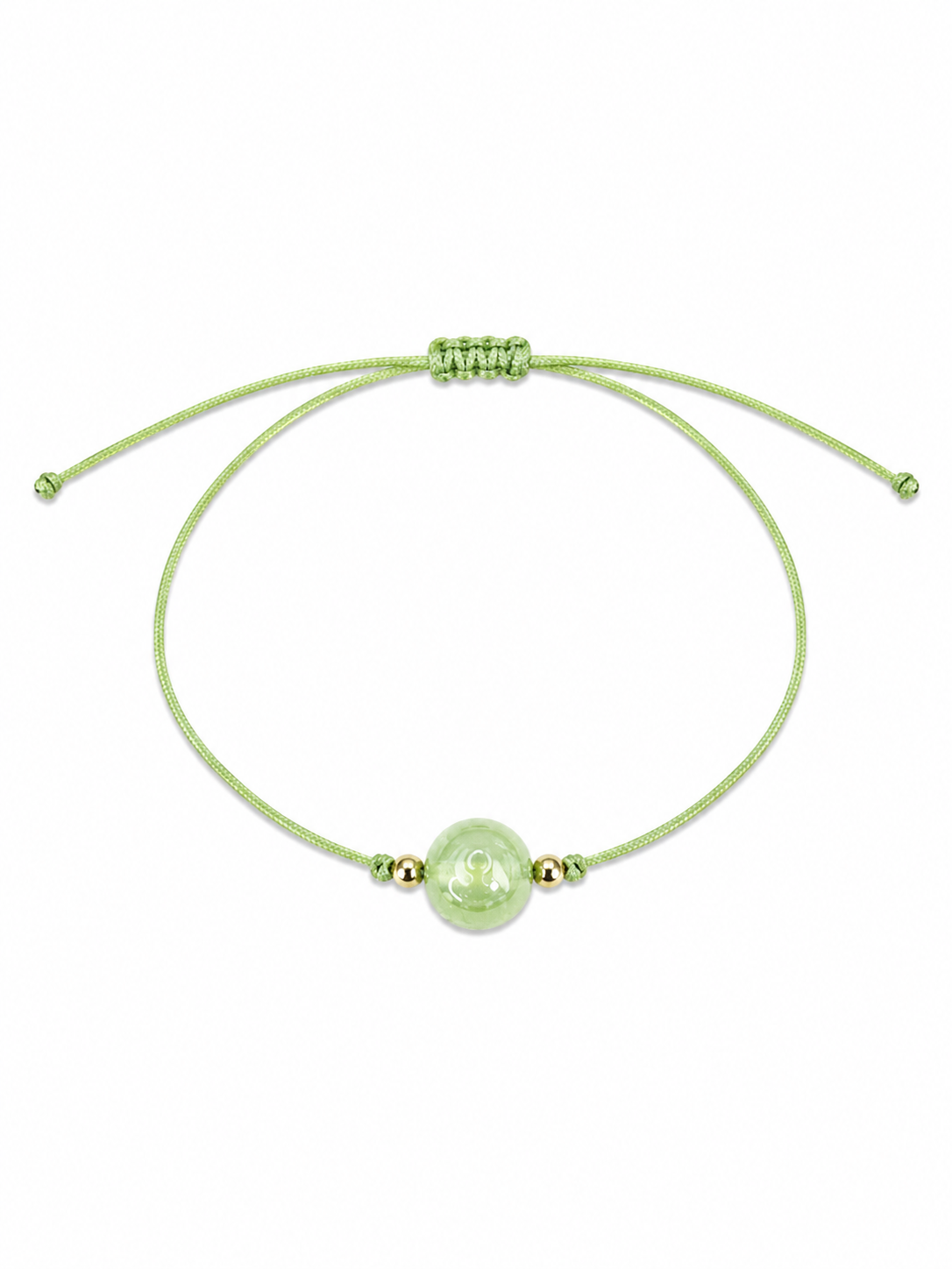 💚 Prehnite Dainty Adjustable Bracelet – Protection, Calm & Prosperity