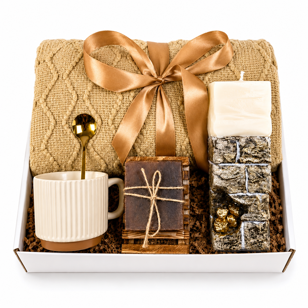 Gift for Him Luxury Self Care Gift Box for Men Cozy Blanket