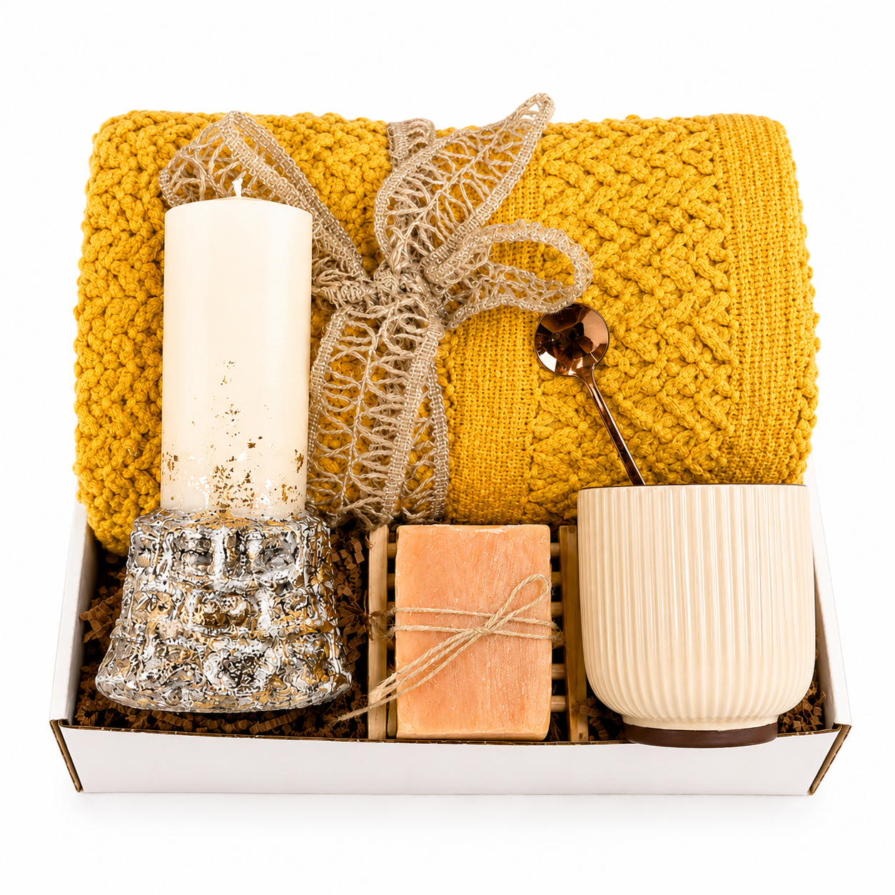 Gift for Him Luxury Self Care Gift Box for Men Cozy Blanket