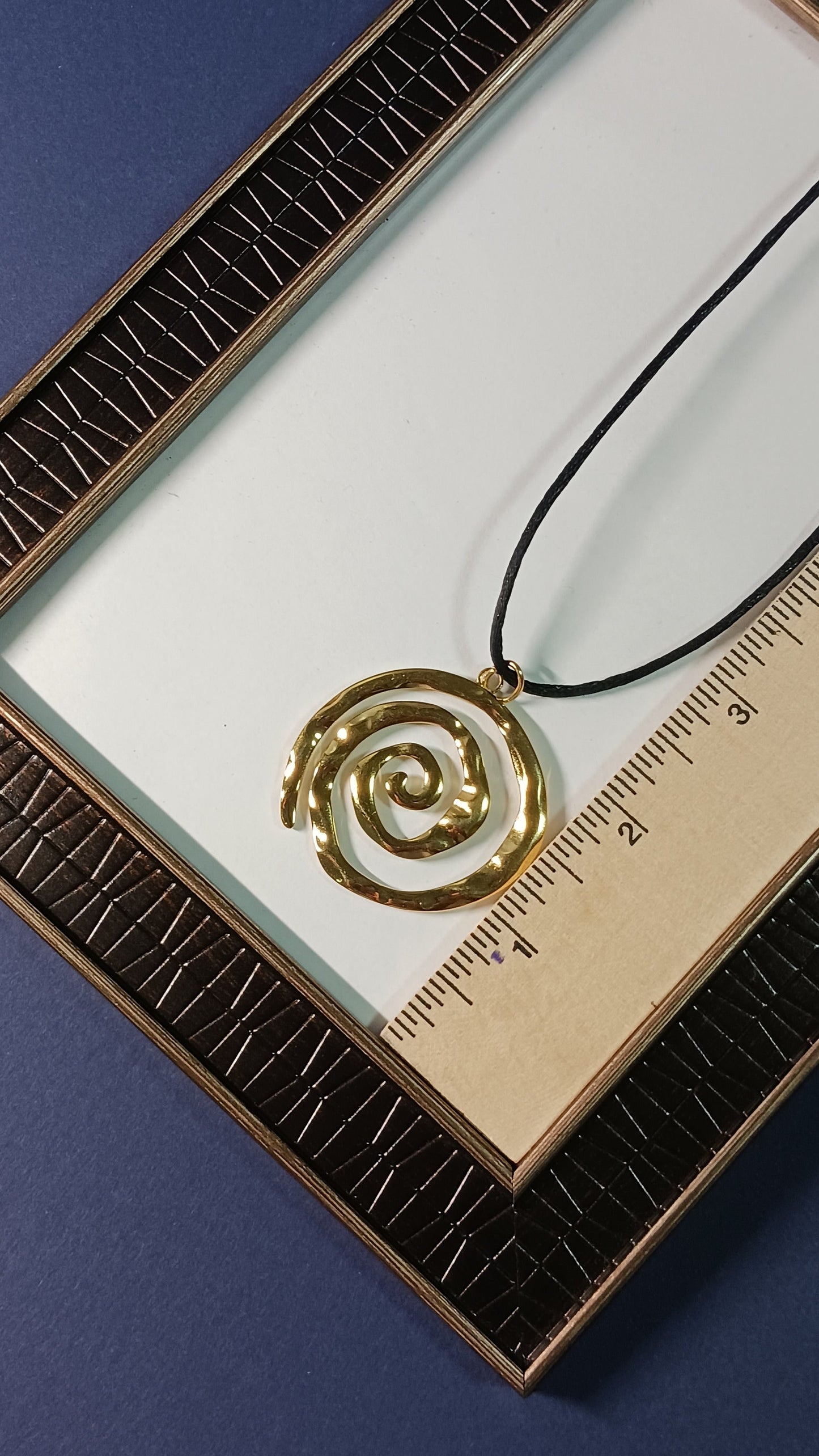 Swirl Y2K necklace, Spiral necklace, Protection necklace, Gift for daughter, Black cord choker, Round necklace, Girlfriend necklace, Adjustable Necklace, Adjustable length, Sister Gift