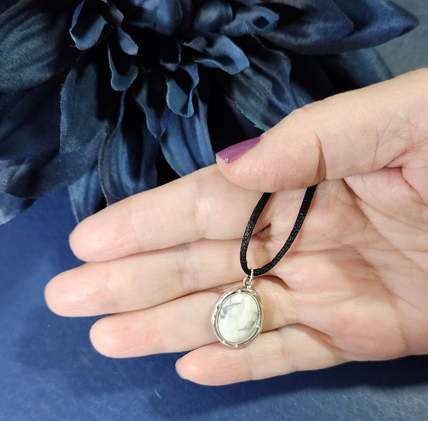 Cacholong necklace, Y2K necklace, Protection amulet, Necklace for you, Black cord necklace, Talisman necklace, Energy necklace, Protection Gift, Sterling Silver Charm, Waterproof Necklace