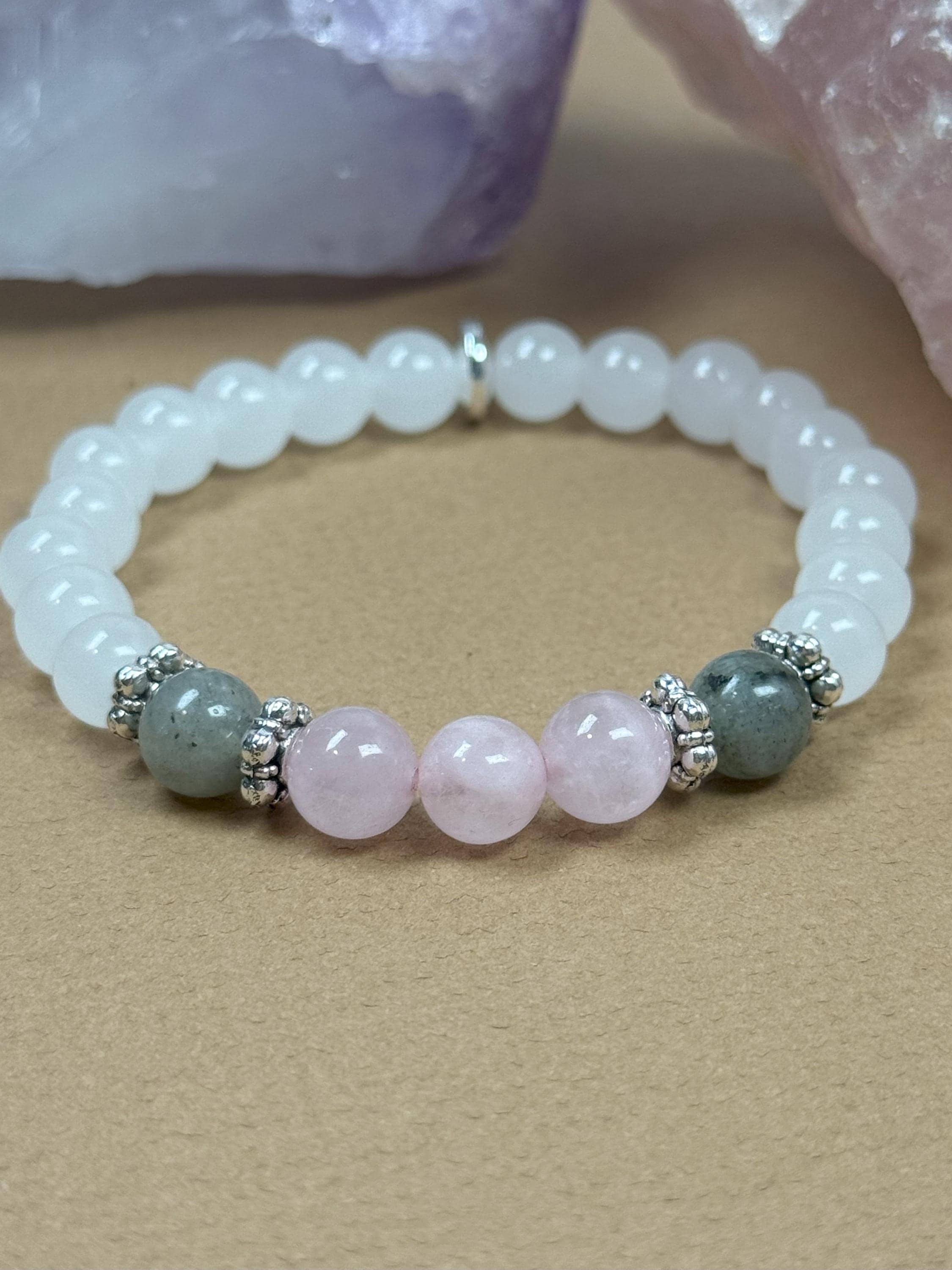 bachelorette beaded, protection daughter, travel sister for, meditation spiritual, metaphysical healing, adjustable accessory, fashionable bohemian, layering holistic, personalized balance, handmade delicate, minimalist colorful, iridescent crystal, shimmering jewelry