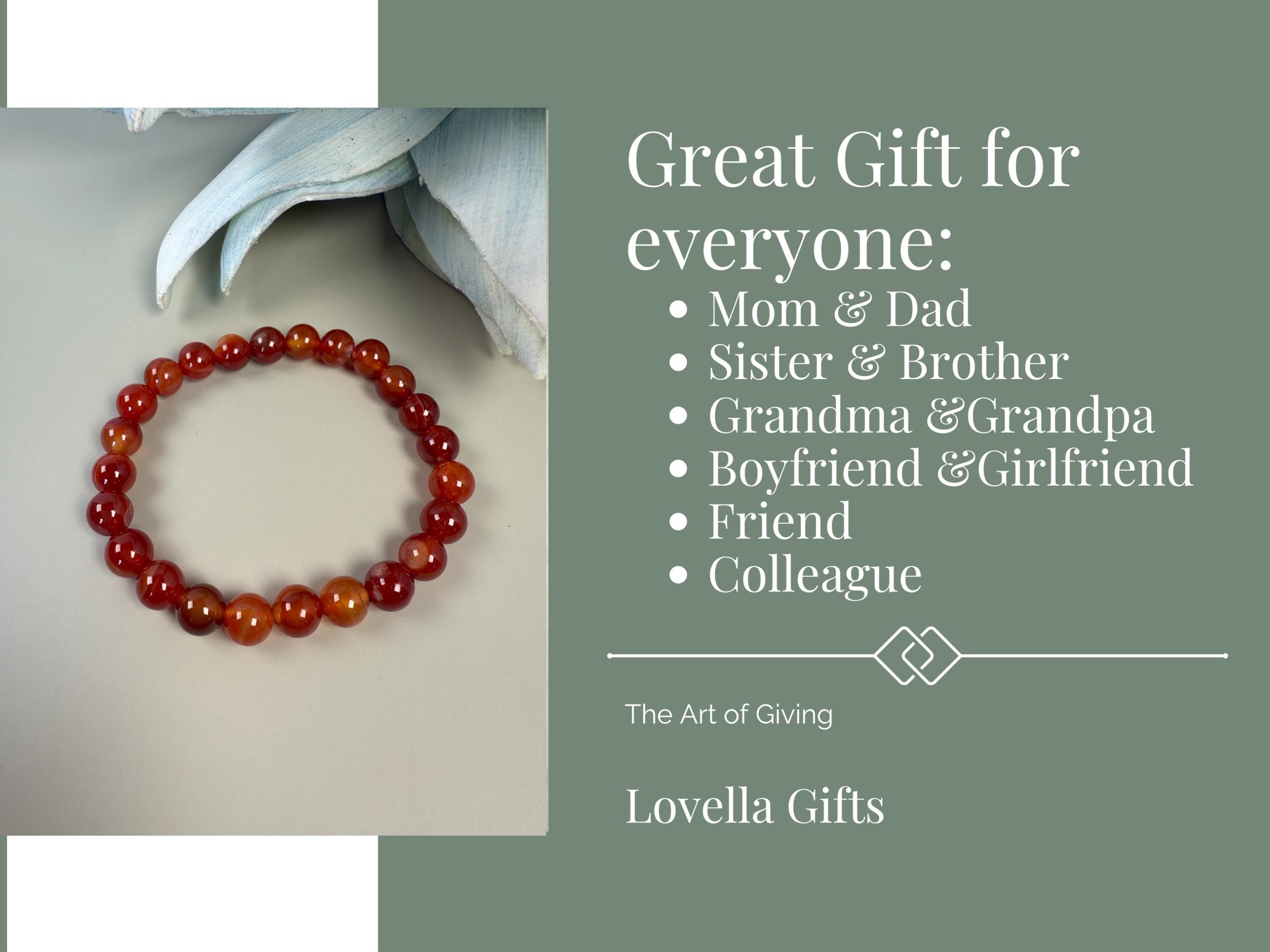 Carnelian bracelet for women Healing crystal bracelet red Boho jewelry Stone bracelet gift for her birthday unique gift for her under 20
