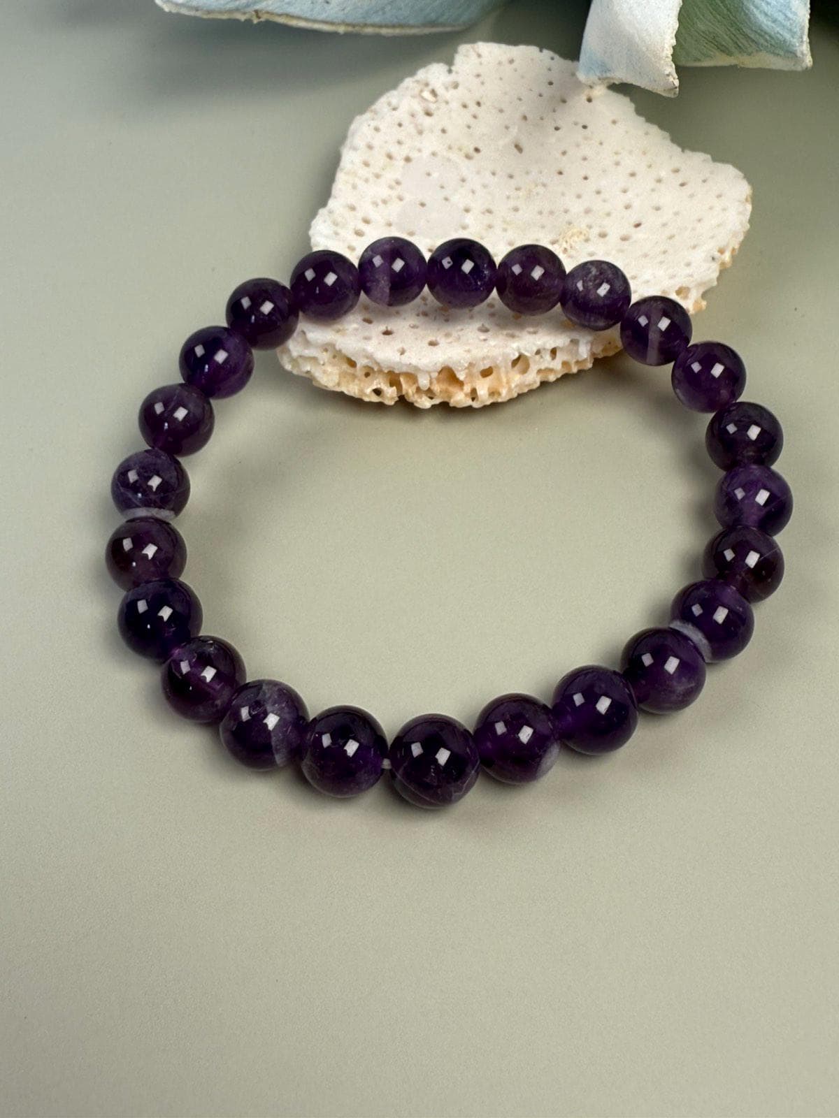 Purple Amethyst bracelet, mother of groom gift, Thank you gift, Gift for sister, evil eye bracelet, friendship bracelet, gemstone bracelet, mom bracelet, Gift for aunt, Protection bracelet, estate jewelry, lapis lazuli, 30th birthday, 30th birthday gift, Big sister gift