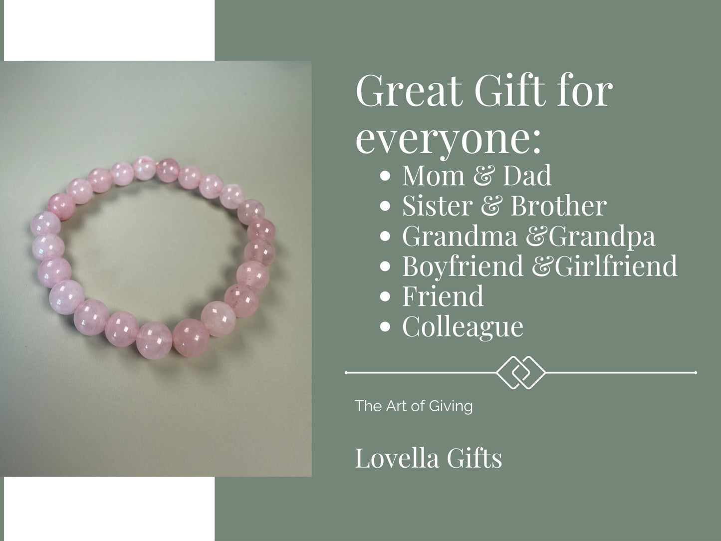 Rose Quartz Bracelet for Mom Birthday Gift Rose Quartz Crystal Bracelet Gemstone Beaded Bracelet Natural Crystal Mom bracelet Thank you gift