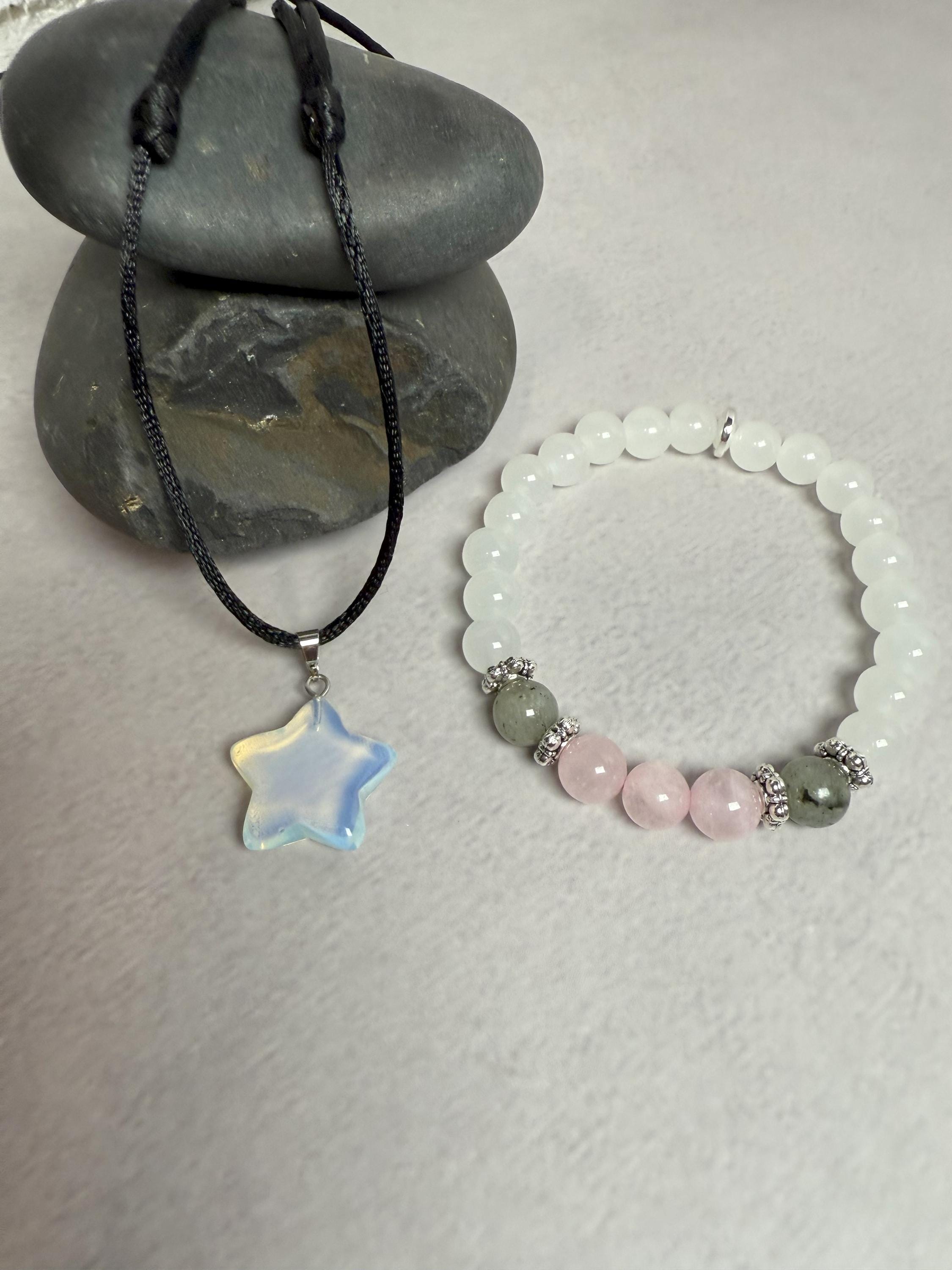 bachelorette beaded, protection daughter, travel sister for, meditation spiritual, metaphysical healing, adjustable accessory, fashionable bohemian, layering holistic, personalized balance, handmade delicate, minimalist colorful, iridescent crystal, shimmering jewelry
