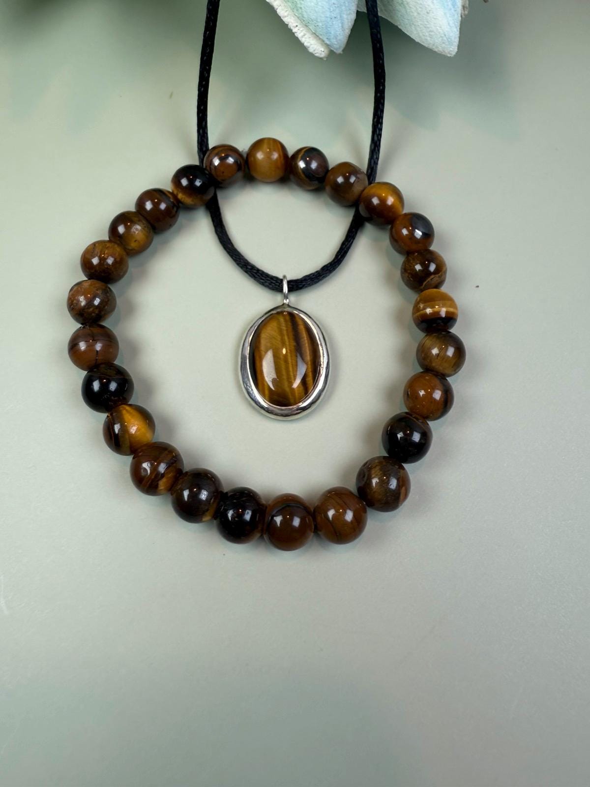 Tigers eye necklace, Protection necklace, 21st birthday gift, Waterproof jewelry, 30th birthday gift, 50th anniversary, Big sister, 40th daughter gift, Mama necklace, mother of the bride, mother of the groom, estate jewelry