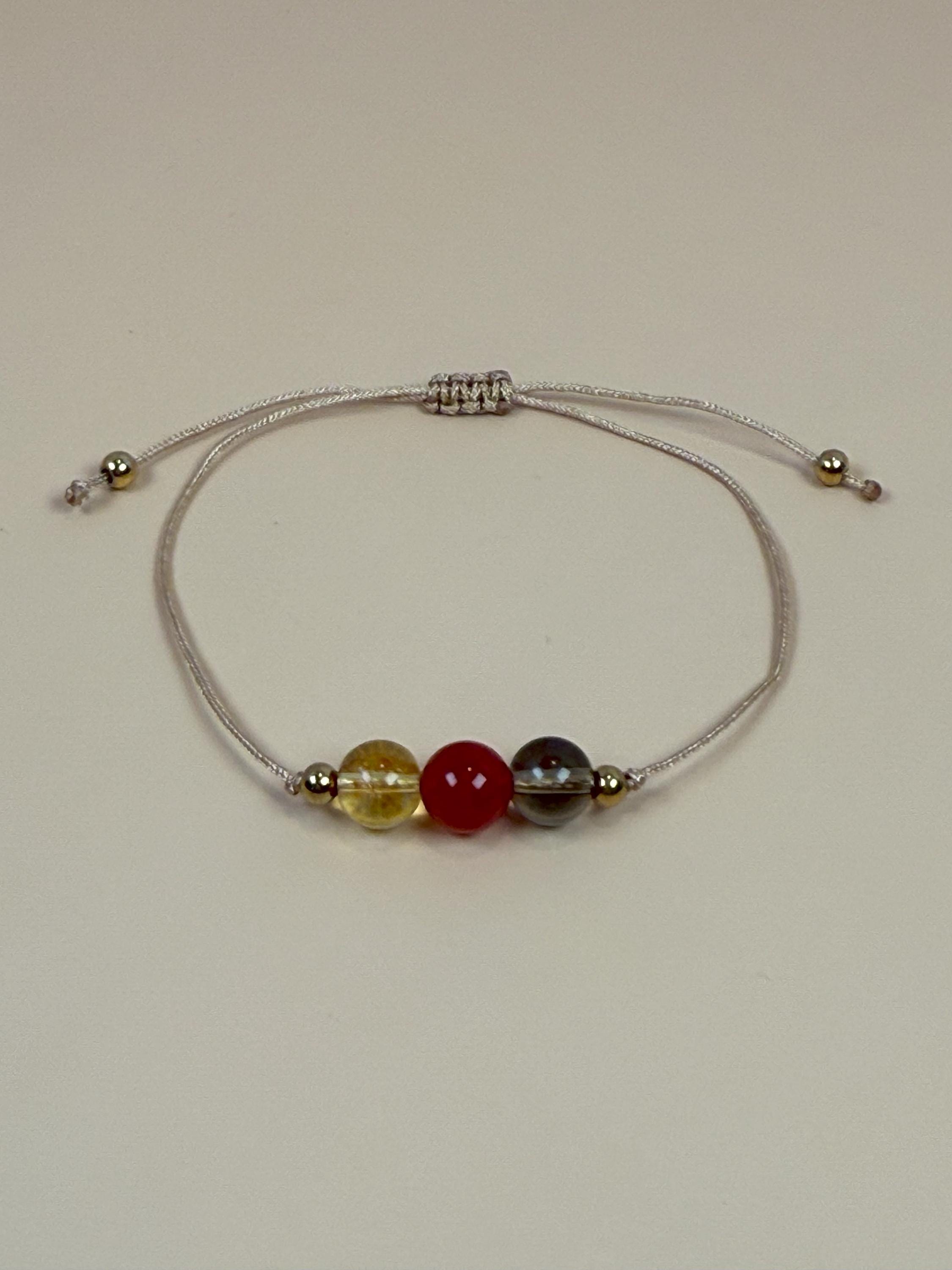 Bracelet for women, Minimalist bracelet, Stone bracelet, Evel eye bracelet, Dainty bracelet, Friendship bracelets, Good luck, Citrine bracelet, Carnelian crystal, Smoky quartz