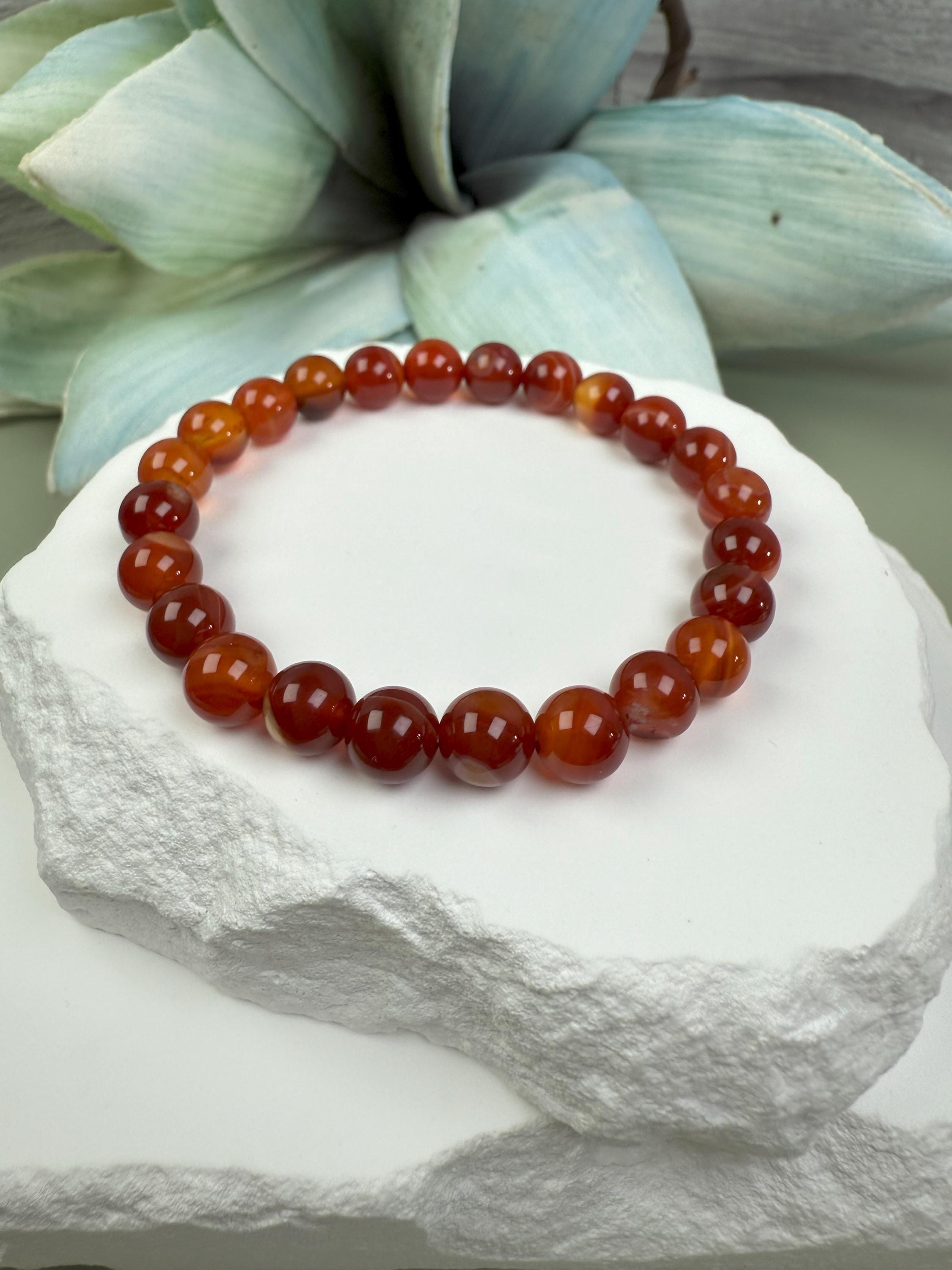 Carnelian bracelet for women Healing crystal bracelet red Boho jewelry Stone bracelet gift for her birthday unique gift for her under 20