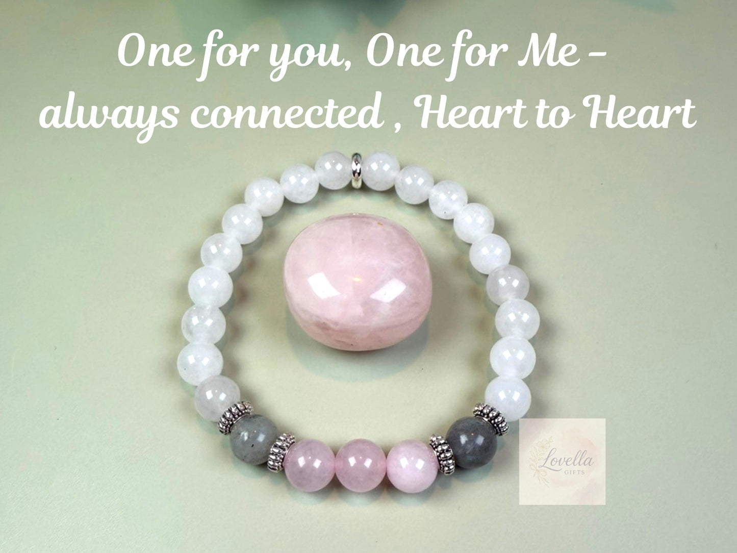 Family reunion, Mother Daughter bracelet set, Mother Daughter bracelets gift, Mother of the bride gift from daughter, Matching bracelets, Mother daughter gift, Bracelet set, Moonstone jewelry, New beginnings, Rose quartz, Matching bracelets
