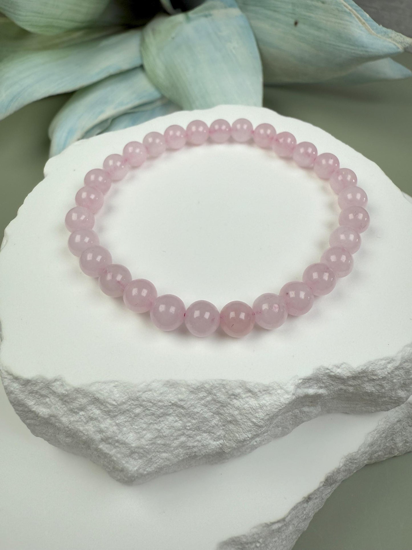 Rose Quartz Bracelet for Mom Birthday Gift Rose Quartz Crystal Bracelet Gemstone Beaded Bracelet Natural Crystal Mom bracelet Thank you gift
