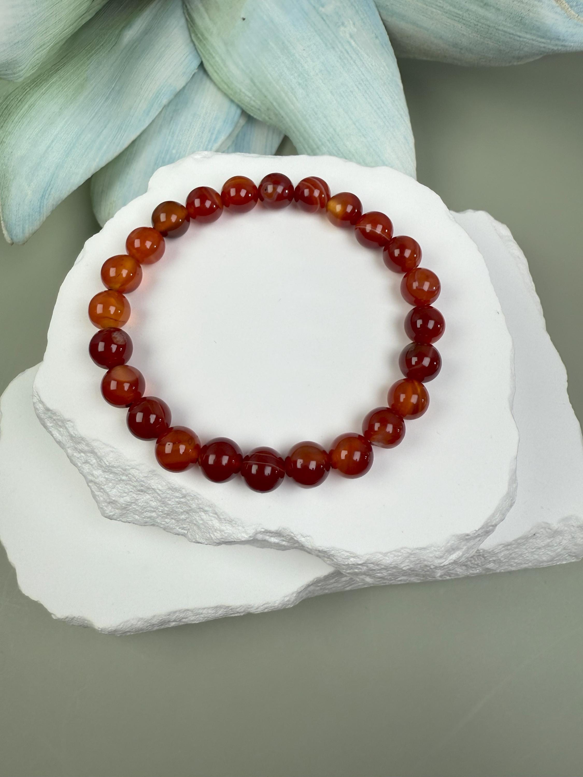 Carnelian bracelet for women Healing crystal bracelet red Boho jewelry Stone bracelet gift for her birthday unique gift for her under 20