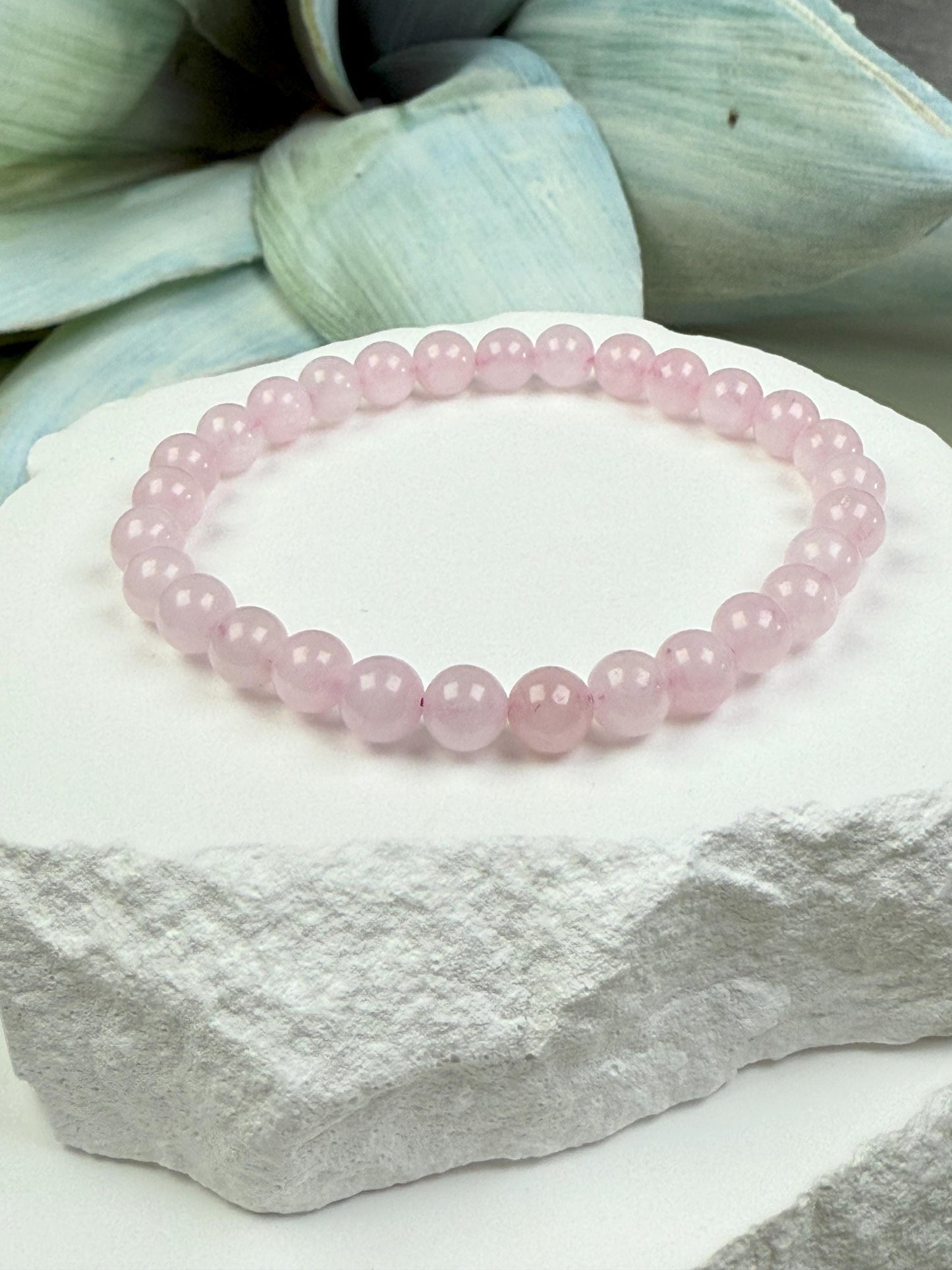 Rose Quartz Bracelet for Mom Birthday Gift Rose Quartz Crystal Bracelet Gemstone Beaded Bracelet Natural Crystal Mom bracelet Thank you gift