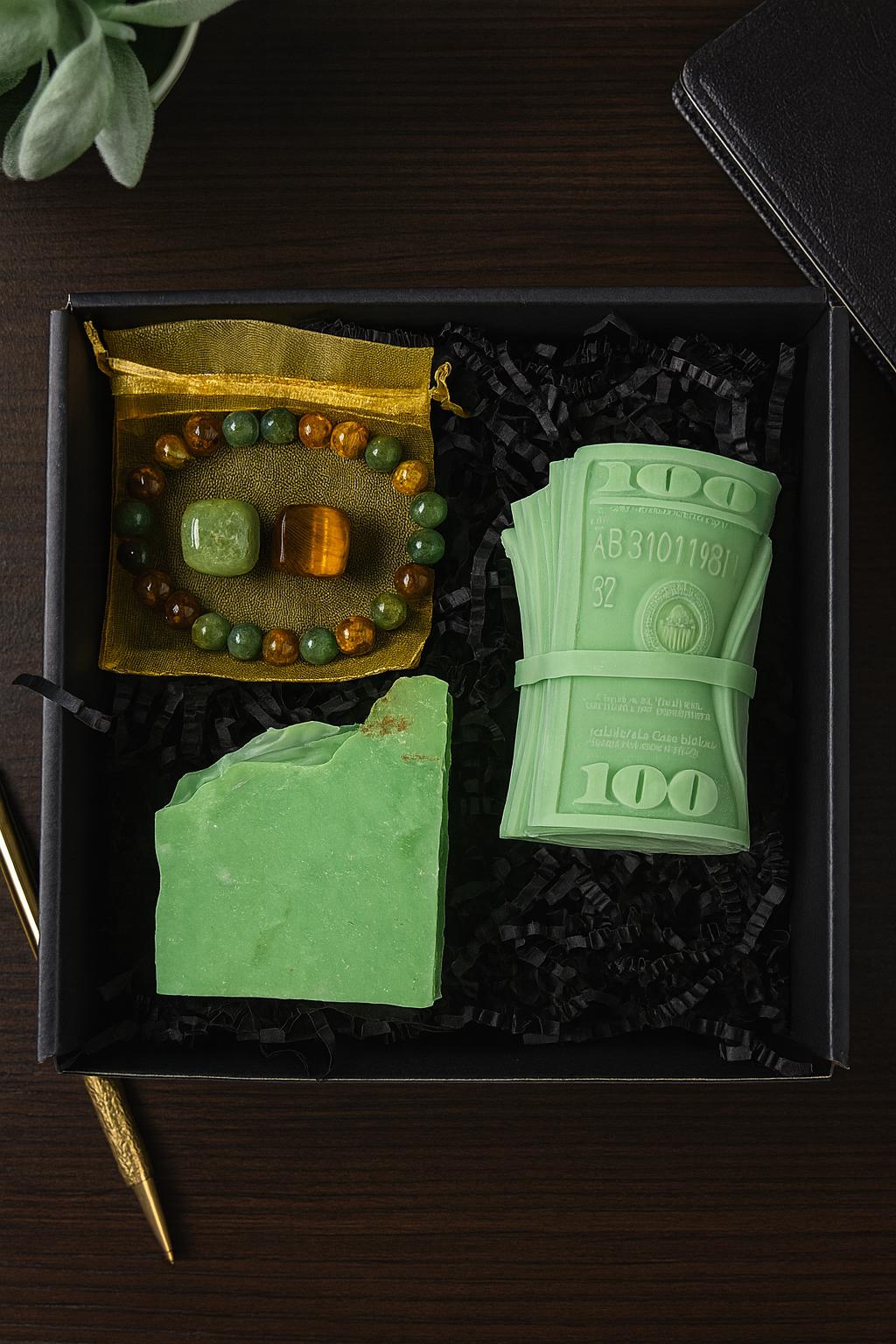 Manifest Money Gift Set Attract Money Wealth Bracelet for Men & Woman Wealth Maker Bracelet Prosperity Crystals Gift for Her and for Him