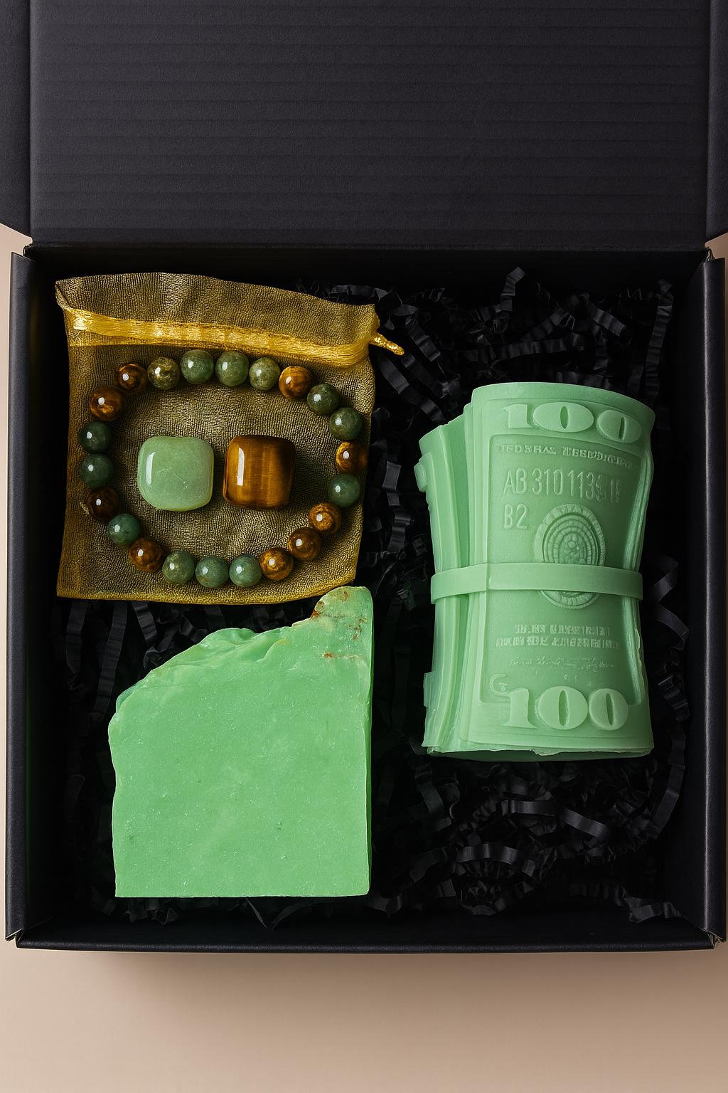 Manifest Money Gift Set Attract Money Wealth Bracelet for Men & Woman Wealth Maker Bracelet Prosperity Crystals Gift for Her and for Him
