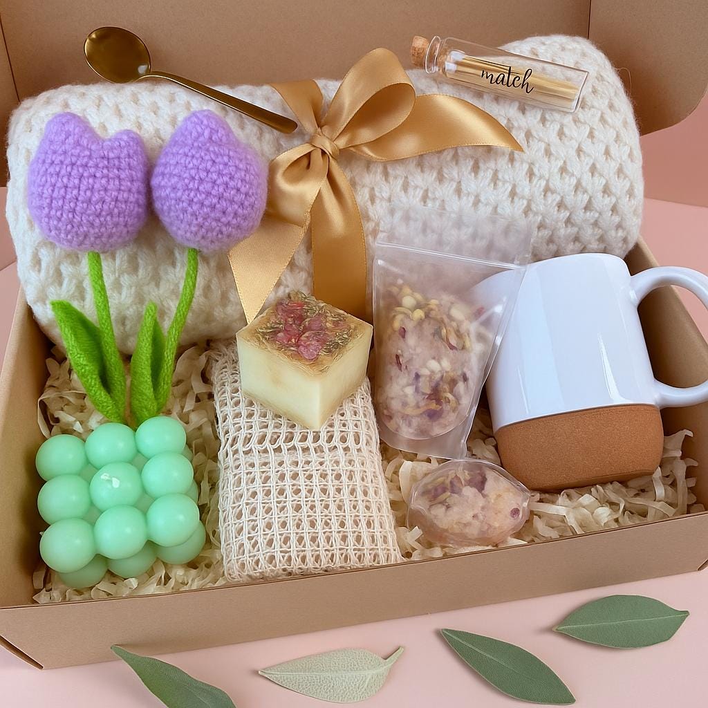 Gift for Best Friend – Birthday Gift Box for Women, Spa Gift Box, Succulent Care Package, Surgery Recovery, Sending Sunshine Thinking of You