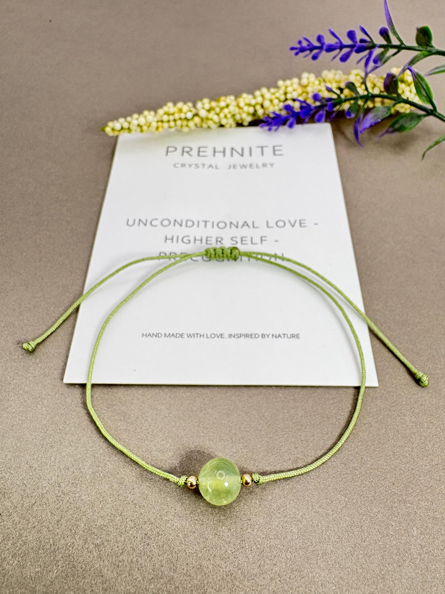 Prehnite Beaded bracelet,Healing crystal, crystal bracelet, dainty bracelet, Protection Bracelet, sister gift, best friend gift, Birthstone bracelet, Adjustable bracelet, daughter gift, bead bracelet, Friendship bracelet