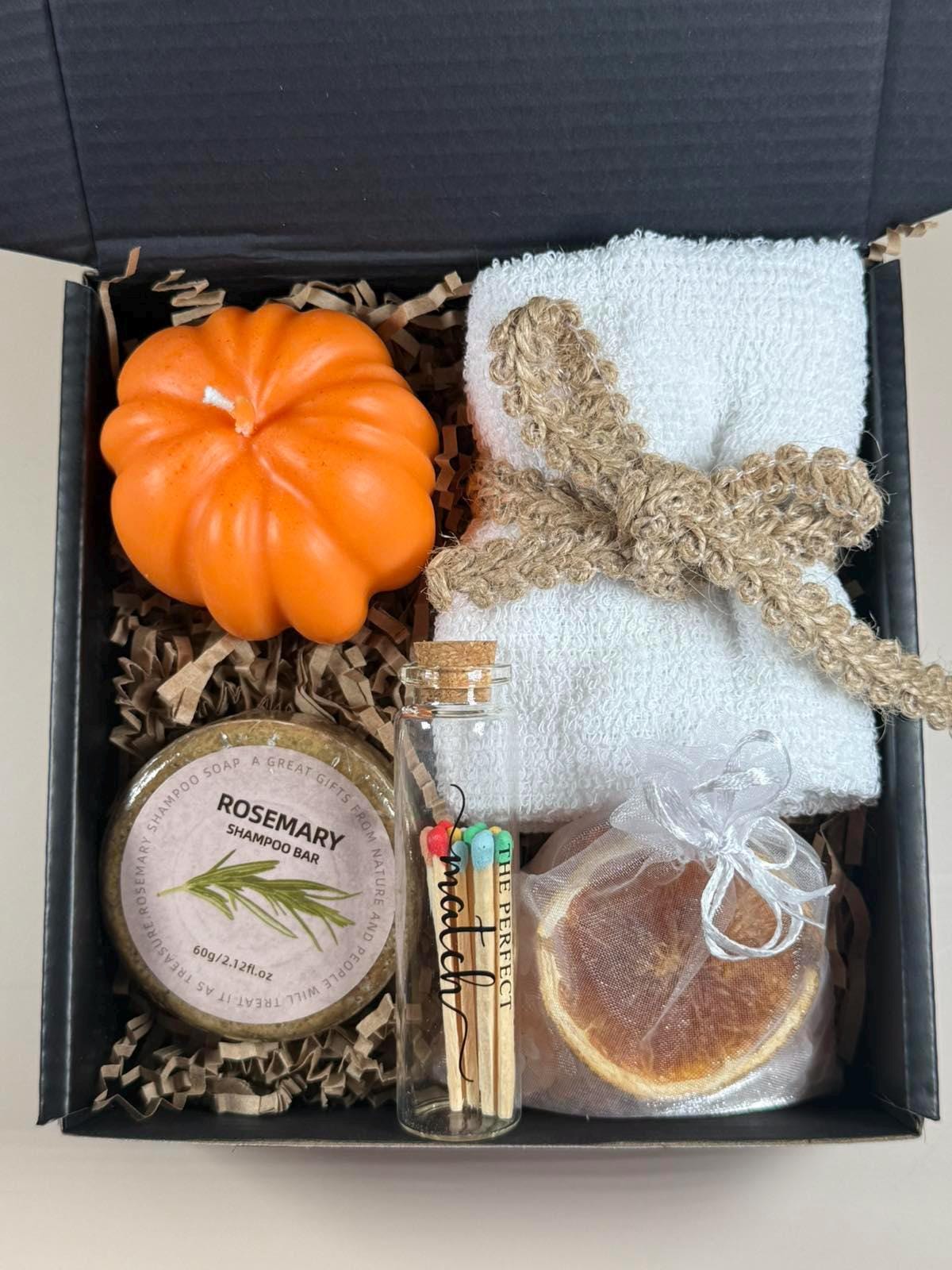 Cozy fall set Spooky Season Gift Harvest Gift Pumpkin Spice Halloween Gifts Boo Basket Fall Spa Care Package Sending Hugs Hello Fall Gift