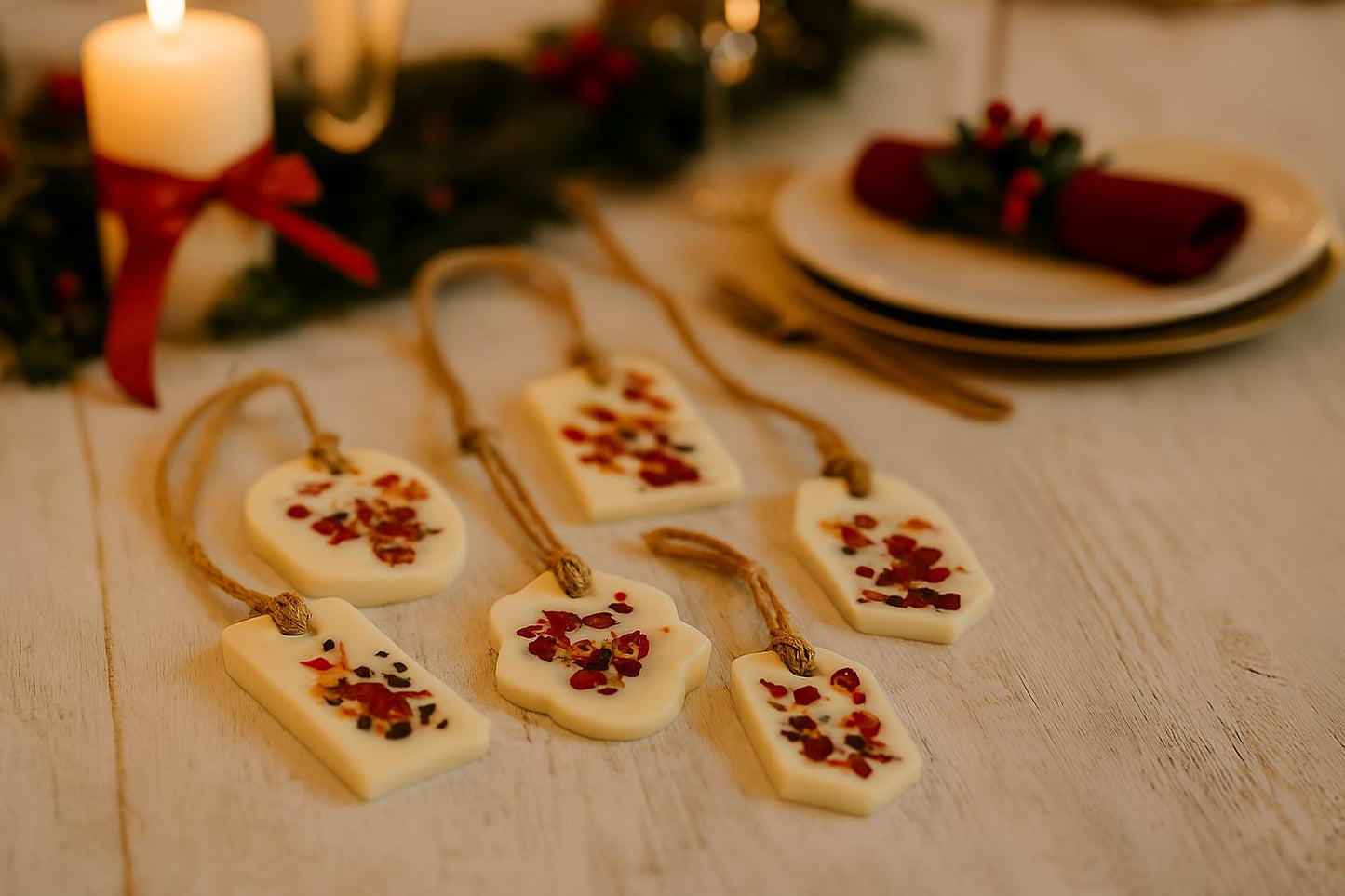 Rose Wax Sachet, Botanical Wax Tablet, Handmade Closet Freshener, Natural Wax Ornament, Dried Flower Sachet, Scented Wax Tag, Aromatherapy Sachet, Wax Air Freshener, Eco-Friendly Home Décor, Wax Drawer Freshener, Wax Sachet Gift Set, Rose Petal Wax, Twine Loop Sachet, Handmade Wax Décor, Wax Sachet Trio