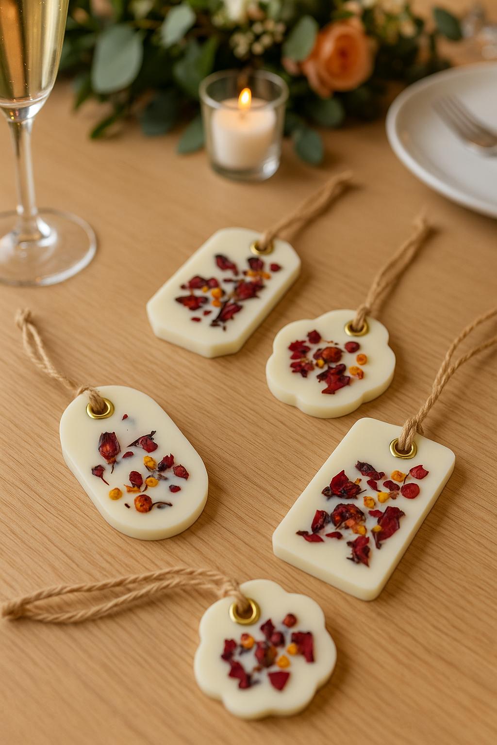 Rose Wax Sachet, Botanical Wax Tablet, Handmade Closet Freshener, Natural Wax Ornament, Dried Flower Sachet, Scented Wax Tag, Aromatherapy Sachet, Wax Air Freshener, Eco-Friendly Home Décor, Wax Drawer Freshener, Wax Sachet Gift Set, Rose Petal Wax, Twine Loop Sachet, Handmade Wax Décor, Wax Sachet Trio