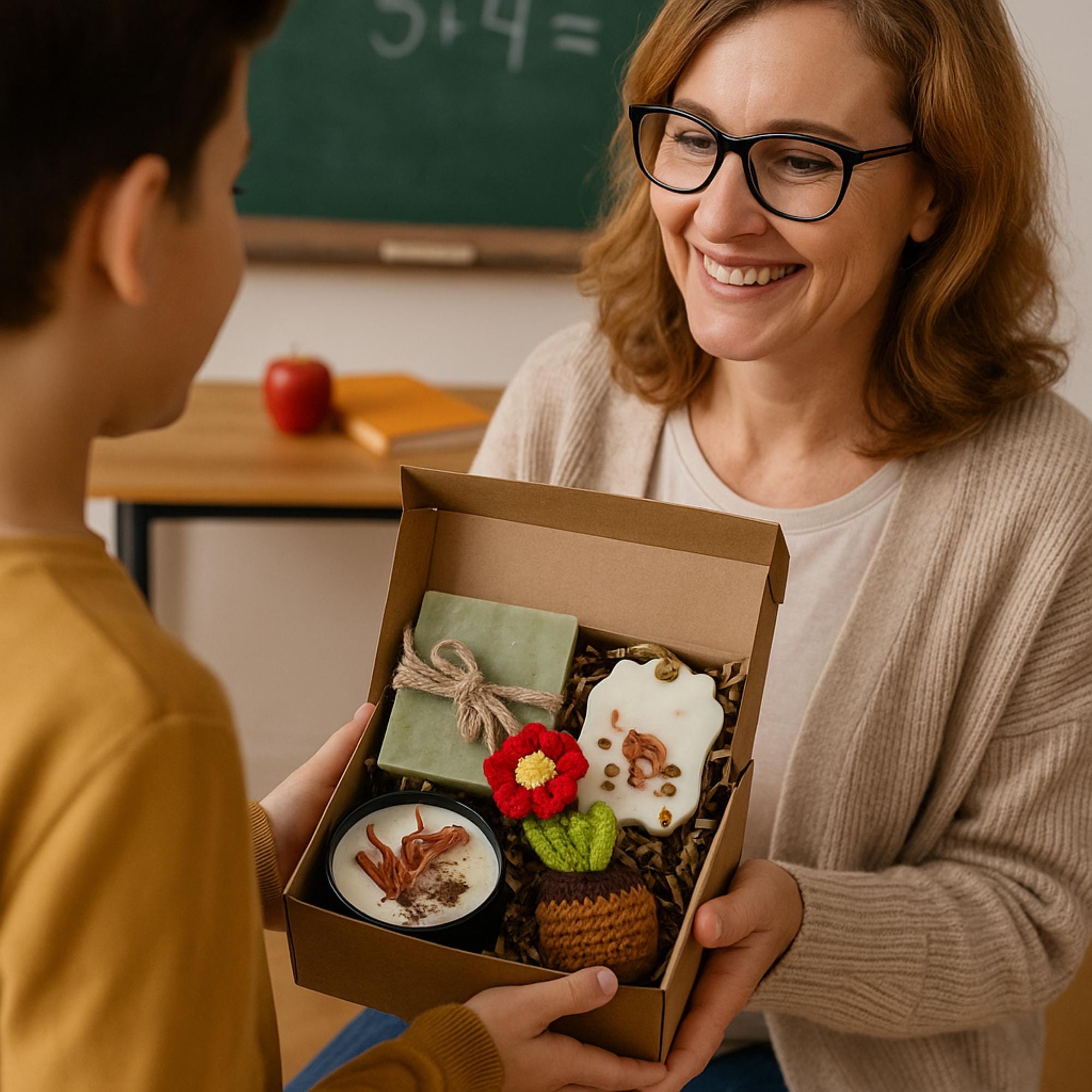 teacher appreciation, thank you teacher gift, eco friendly teacher, handmade spa gift set, self care teacher gift, candle thank you gift, soap gift box, eco spa gift set, end of year teacher, relaxing gift teacher, holiday teacher gift, natural spa box, mentor thank you gift