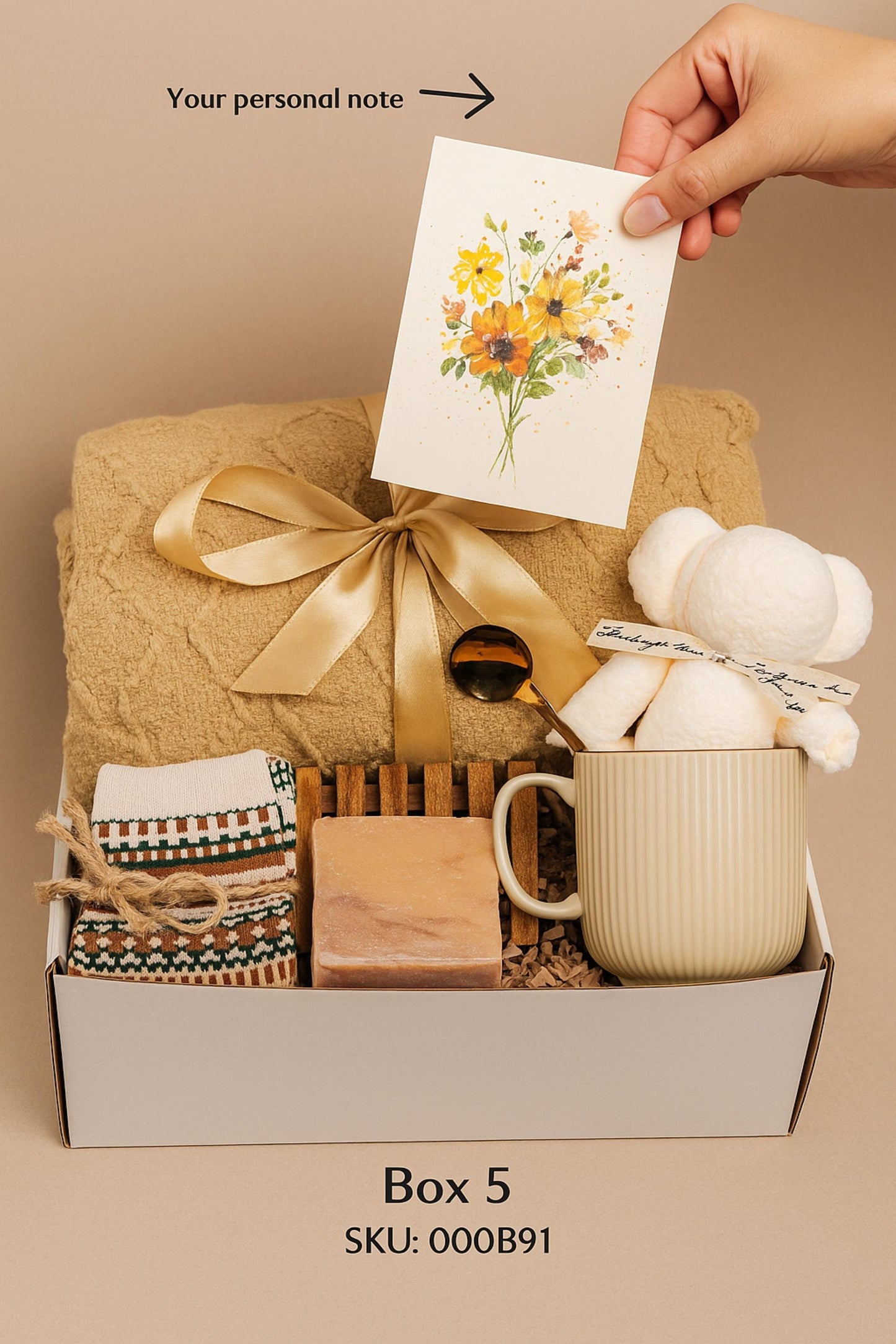Blanket Gift Box for women going through tough time, Basket for Sister, Mom, Best friend