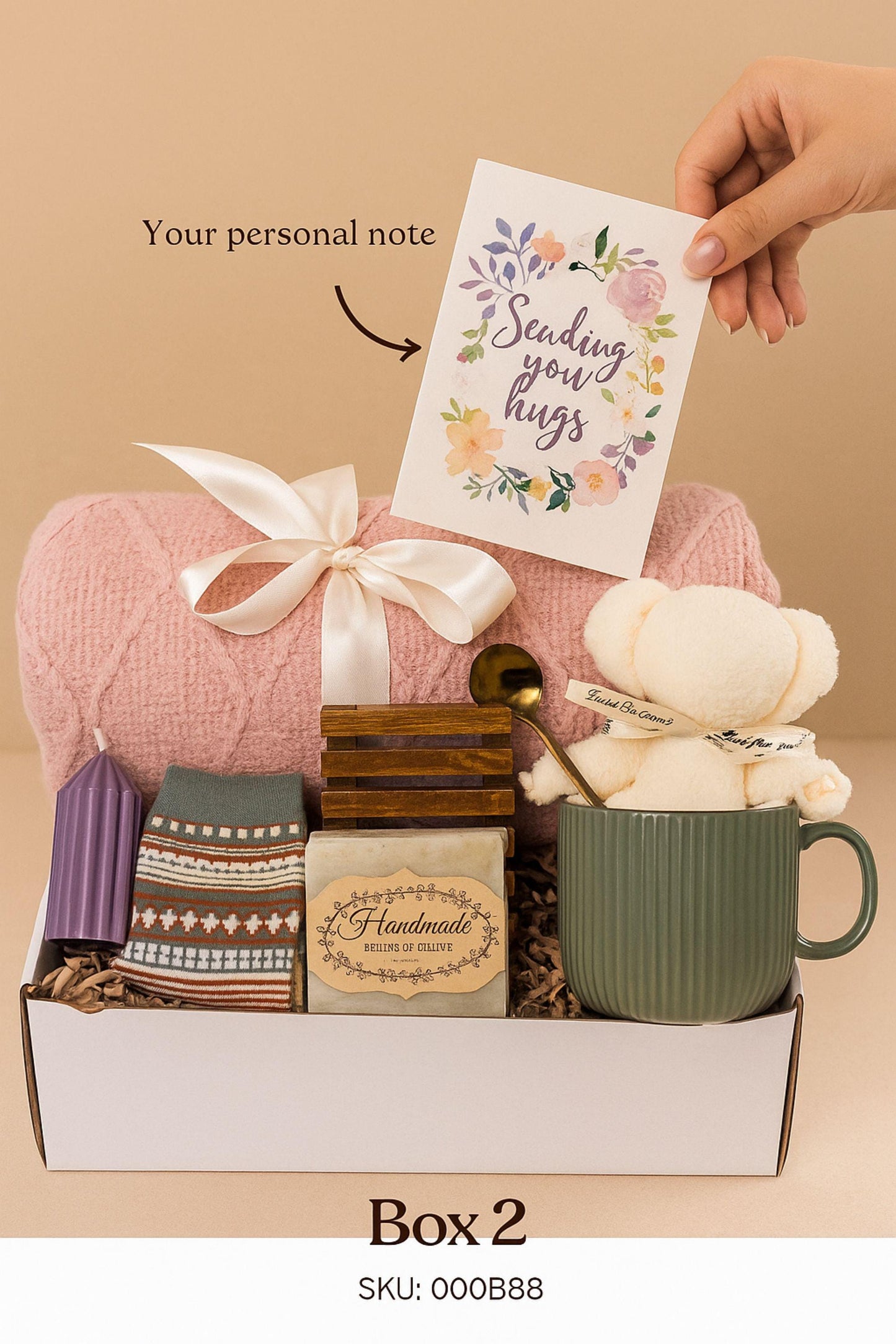 Blanket Gift Box for women going through tough time, Basket for Sister, Mom, Best friend