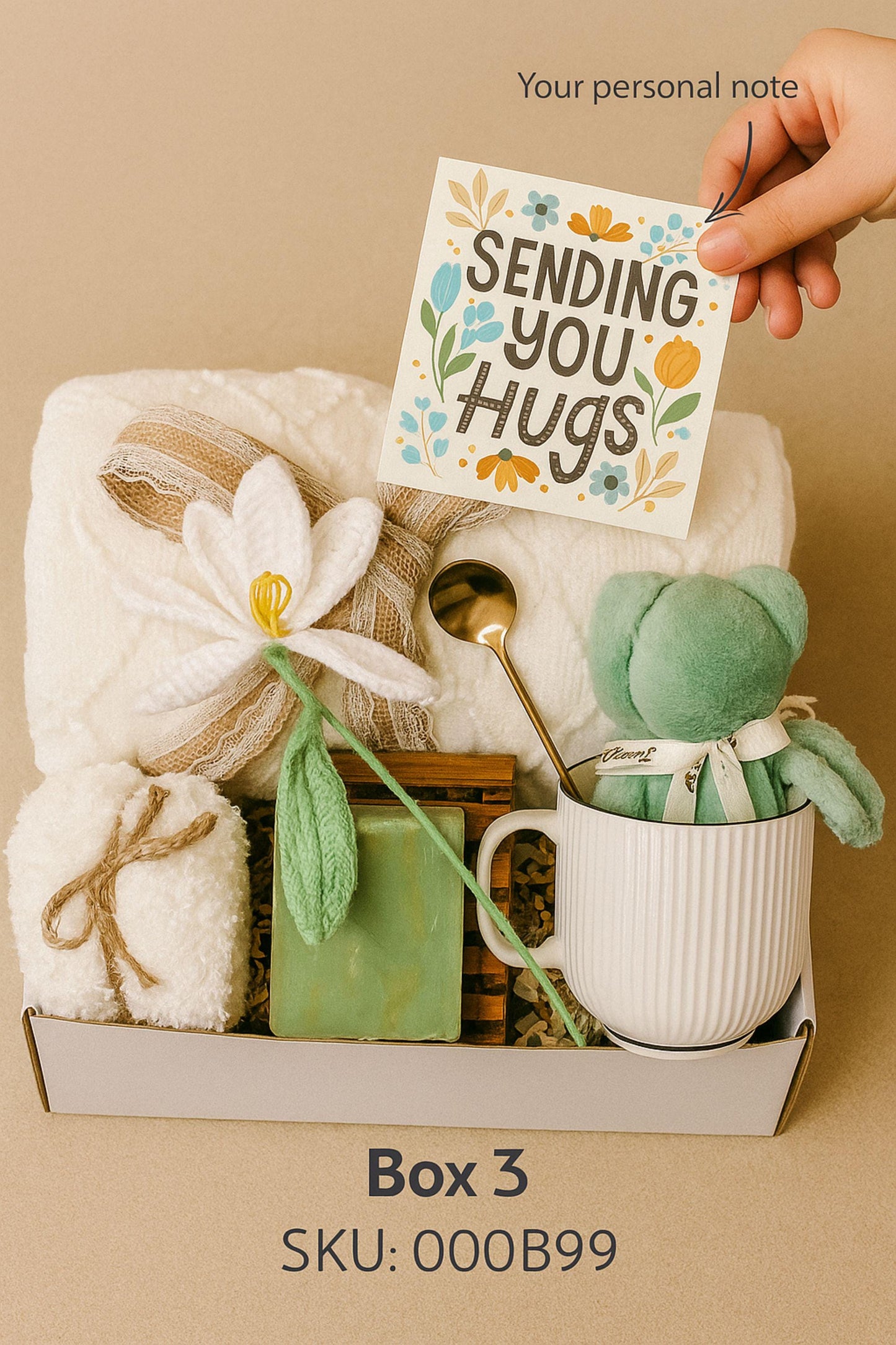 Blanket Gift Box for women going through tough time, Basket for Sister, Mom, Best friend