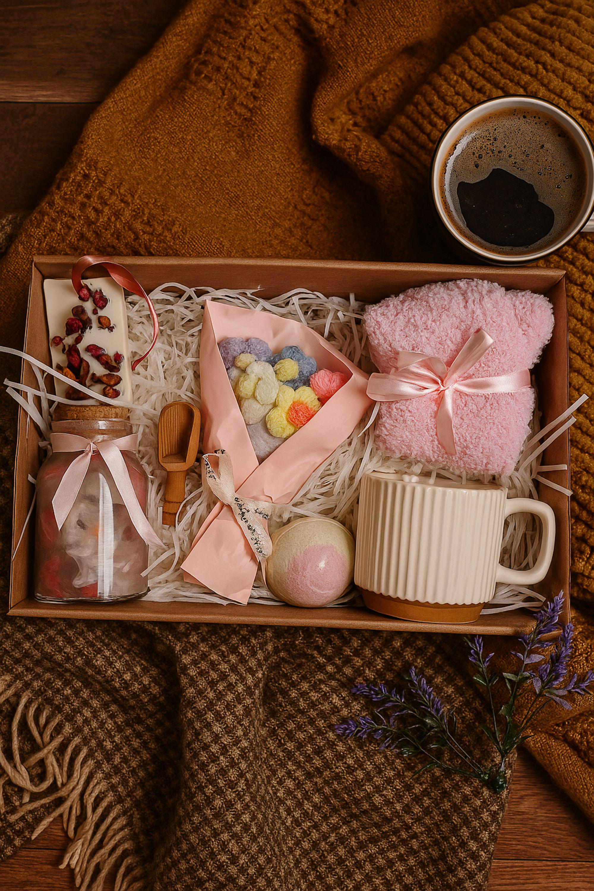 sympathy gift box, comfort and healing spa set, thinking of you gift, get well soon care package, cozy comfort gift, bereavement box, handmade spa gift, self care basket, wellness gift for women, hug in a box, lavender spa box, support gift for friend, feel better gift set, handmade comfort box, relaxation gift for her
