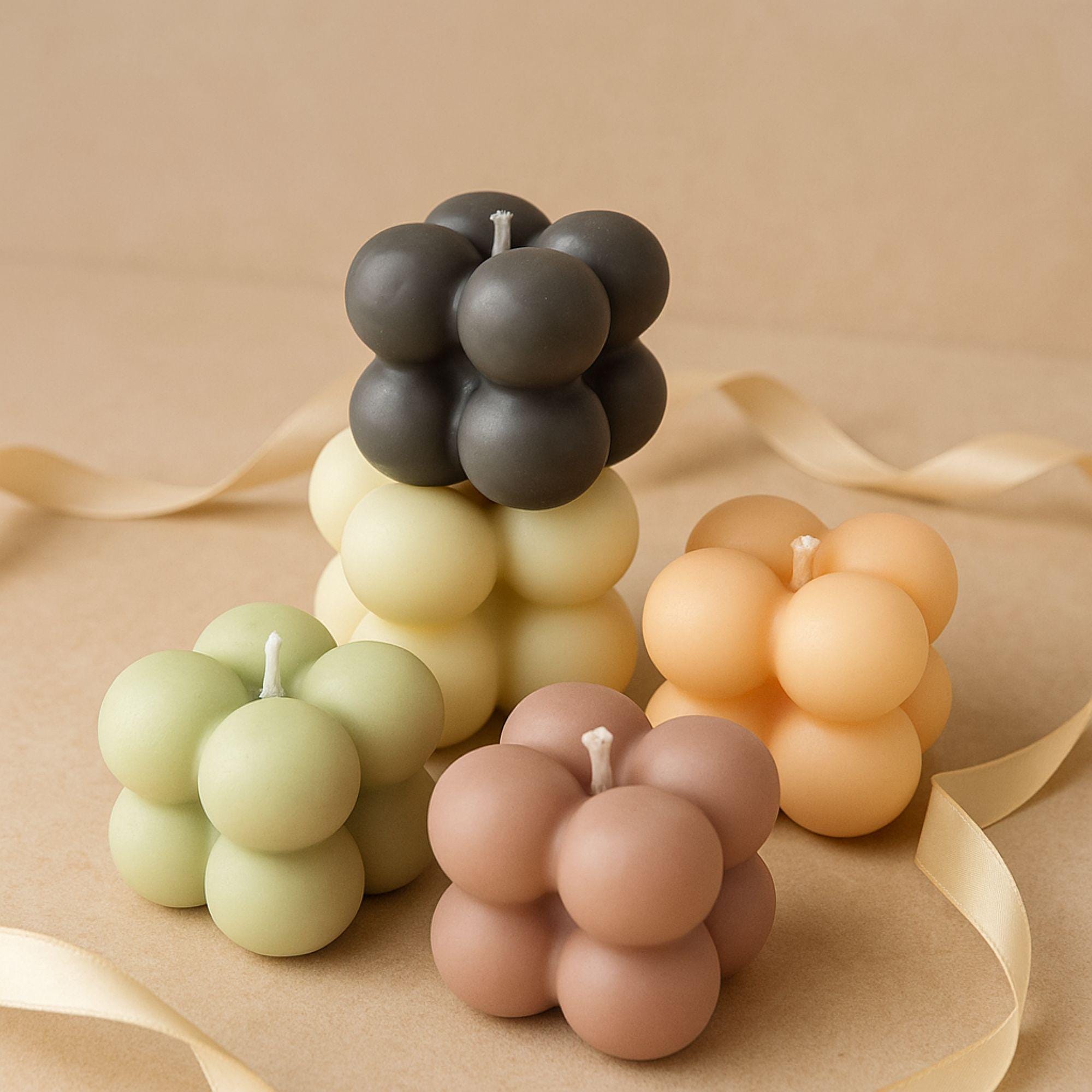 Bubble Candle Set with Bath Salts – Mini Spa Gift Box, Birthday Gift for Her, Thank You Present