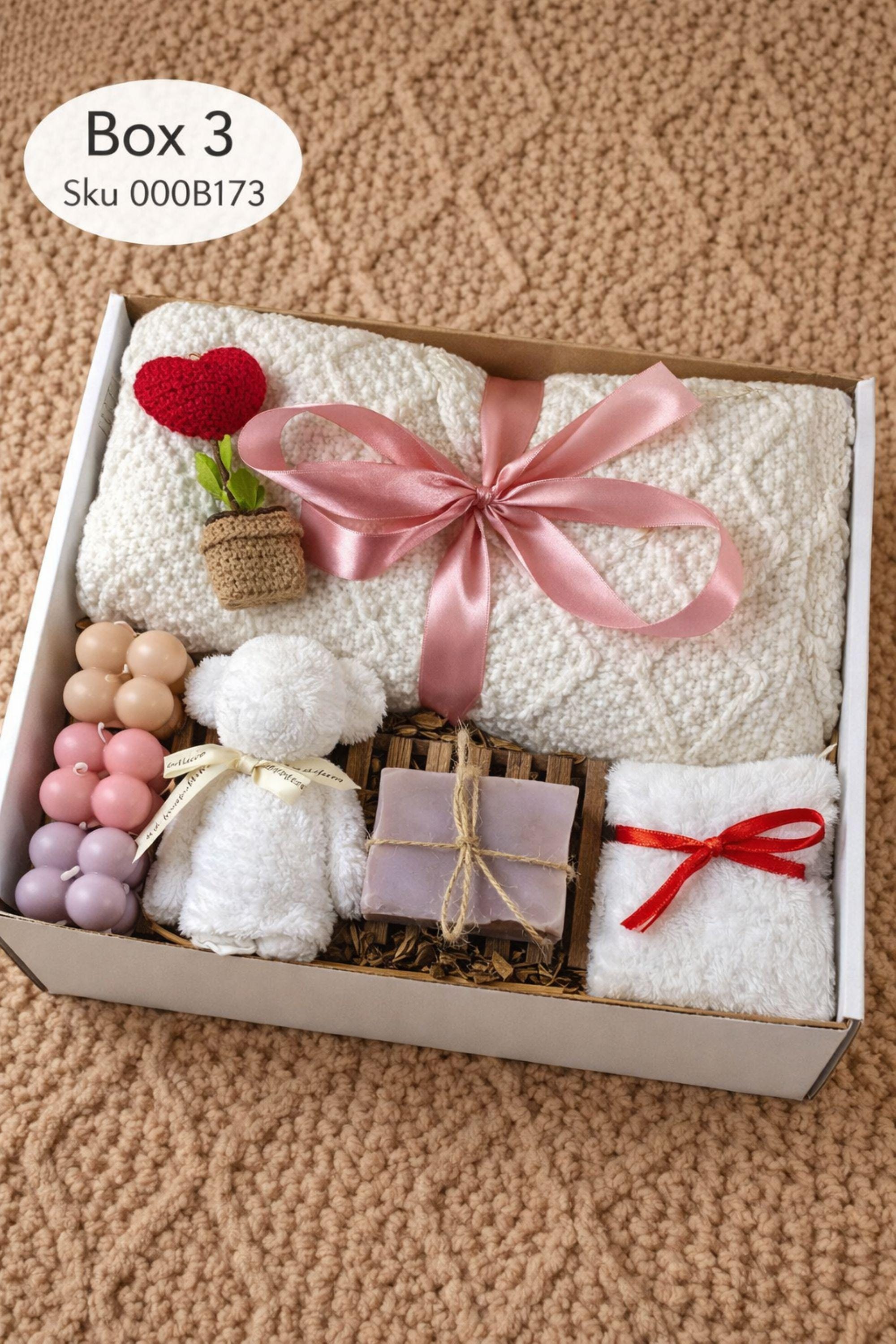 Valentine gift for wife displayed in a cozy handmade gift box featuring a candle, artisan soap, soft spa-style items, and romantic handcrafted details. This thoughtful Valentine care package for a wife is arranged in warm neutral tones with red accents, creating a meaningful romantic gift designed to express love, comfort, and appreciation. A cozy self care gift for wife, beautifully packaged and ready to gift.