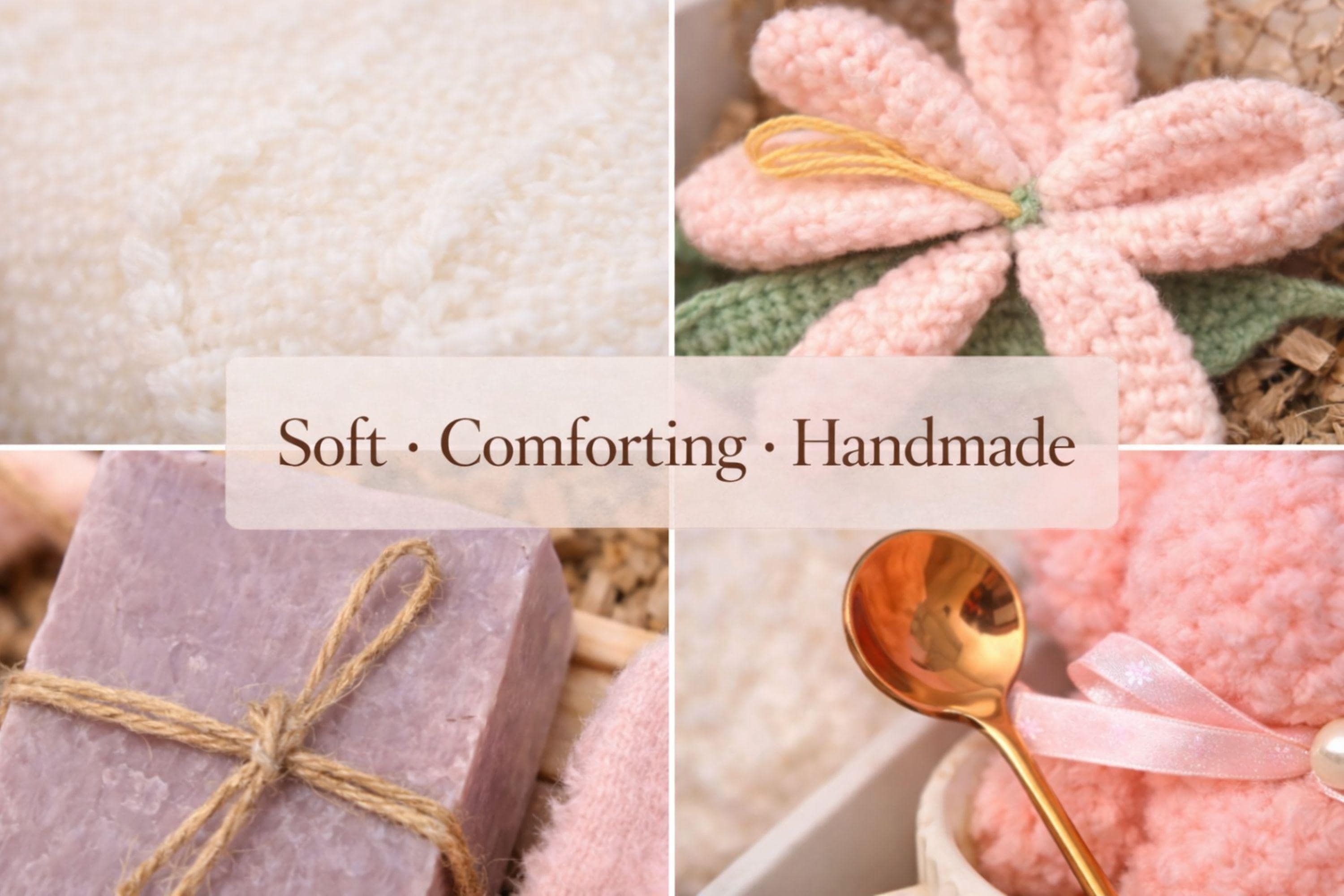 gift for mom from daughter cozy care package gift box with blanket candle soap mug teddy bear handmade crochet flower relaxation spa gift set mothers day gift for mom thoughtful present self care box for women comfort gift basket soft neutral aesthetic ready to gift appreciation gift for mother pamper gift box cozy gift set for her