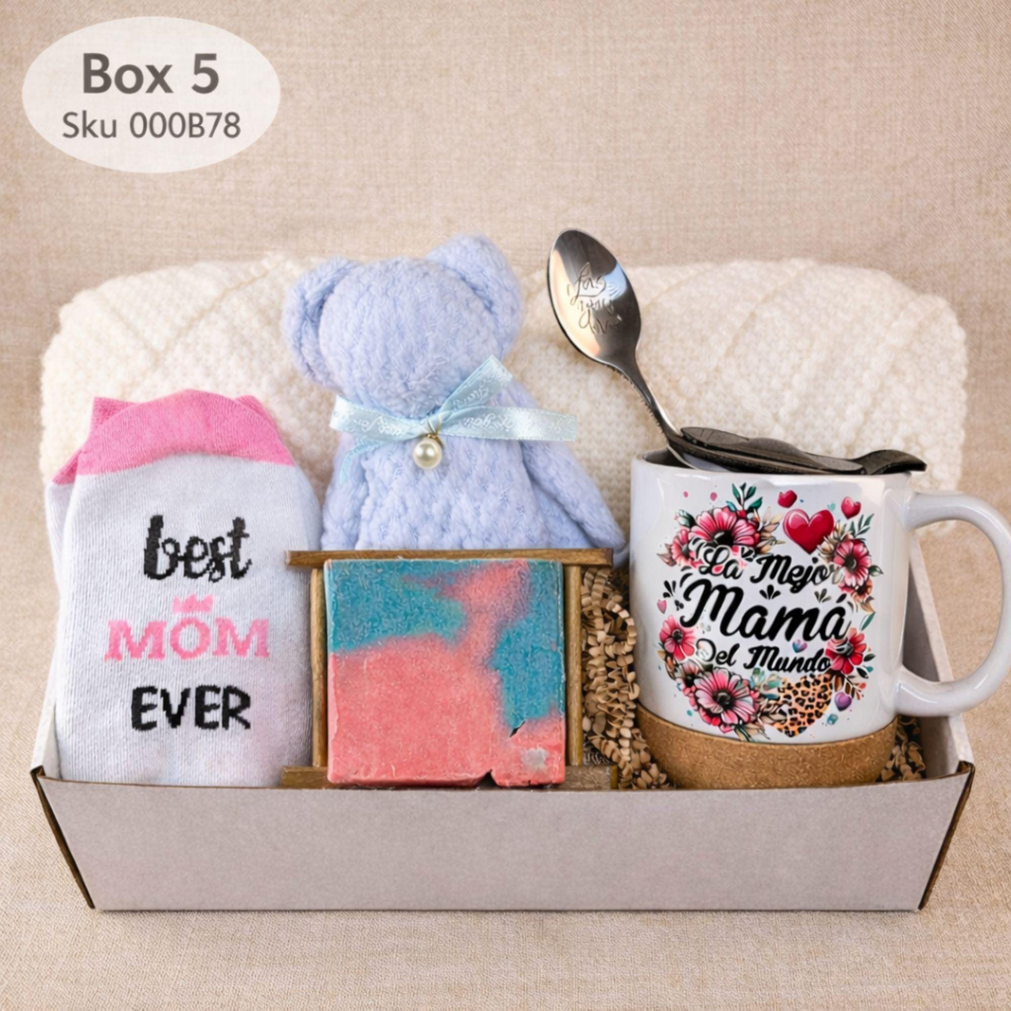 Cozy gift box for women self care package with blanket mug handmade soap bath salts relaxing spa gift set for her, birthday gift box, comfort care package, thoughtful gift for women, cozy relaxation gift basket, ready to gift spa box for stress relief and self care