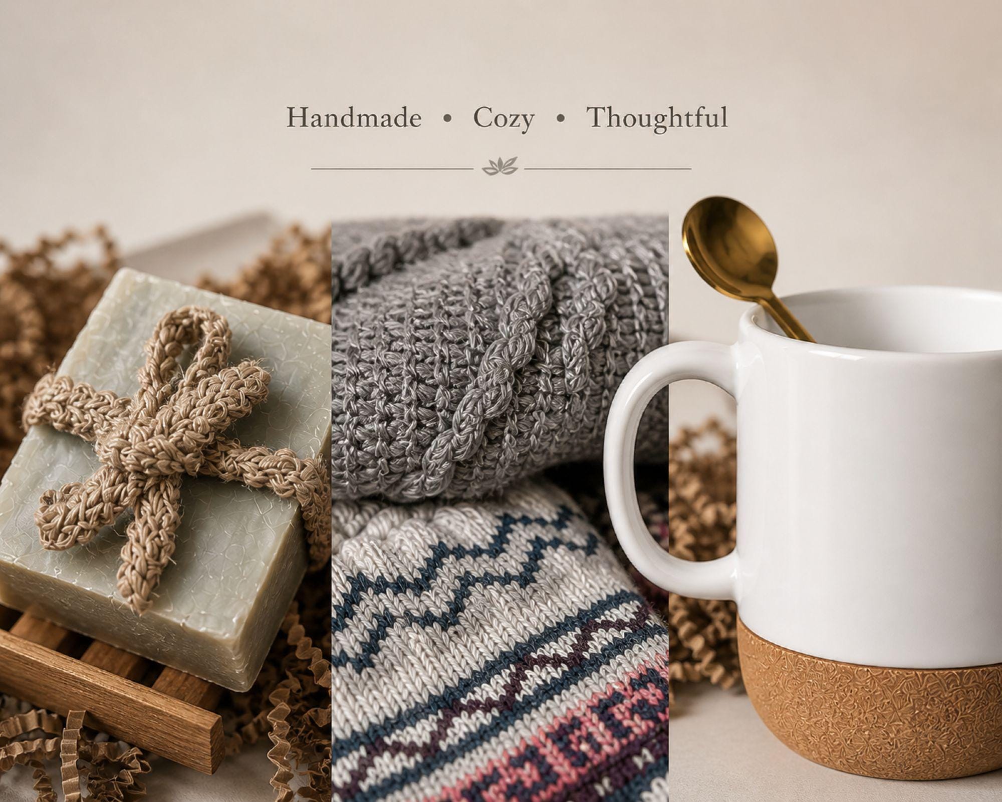 birthday gift box for her self care package cozy spa gift basket relaxation gift with knit blanket ceramic mug gold spoon artisan soap cozy socks handmade flower thoughtful birthday present for women comfort care package ready to gift