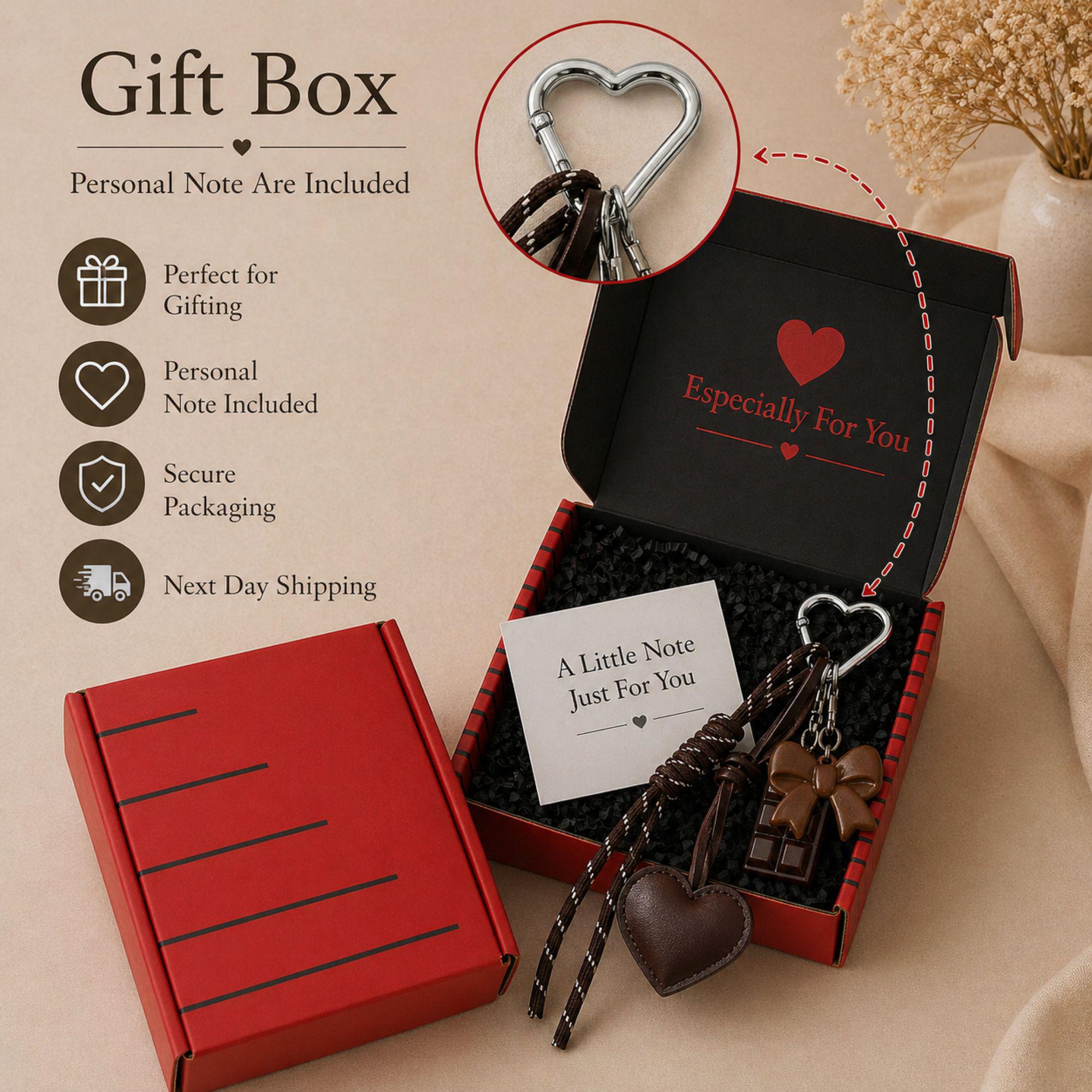 Dark chocolate heart bag charm with silver heart clip attached to luxury handbag, trendy coquette purse accessory with glossy bow charm and chocolate detail, aesthetic Y2K handbag charm, brown bag keychain gift for women, Pinterest style purse accessory, neutral aesthetic fashion charm, cute layered handbag accessory with leather heart detail