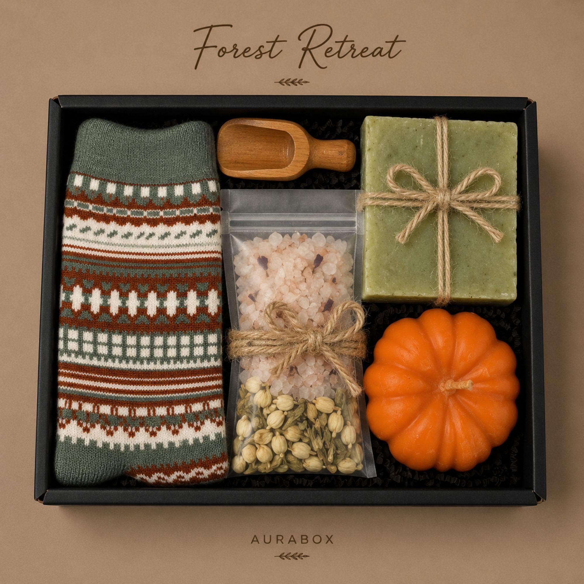 Thanksgiving Gift Box for Women, Fall Spa Gift Basket, Cozy Autumn Self Care Package, Pumpkin Candle Hostess Gift Set