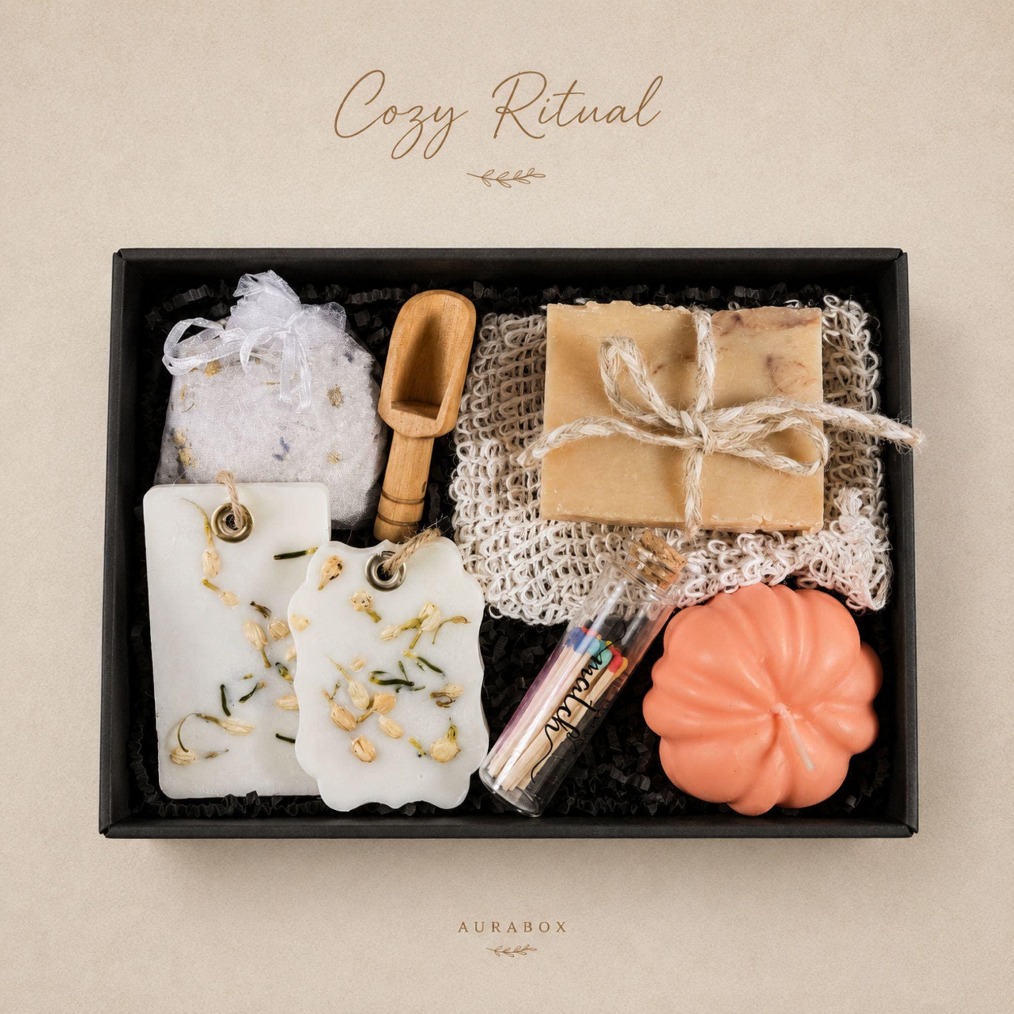 Thanksgiving Gift Box for Women, Fall Spa Gift Basket, Cozy Autumn Self Care Package, Pumpkin Candle Hostess Gift Set