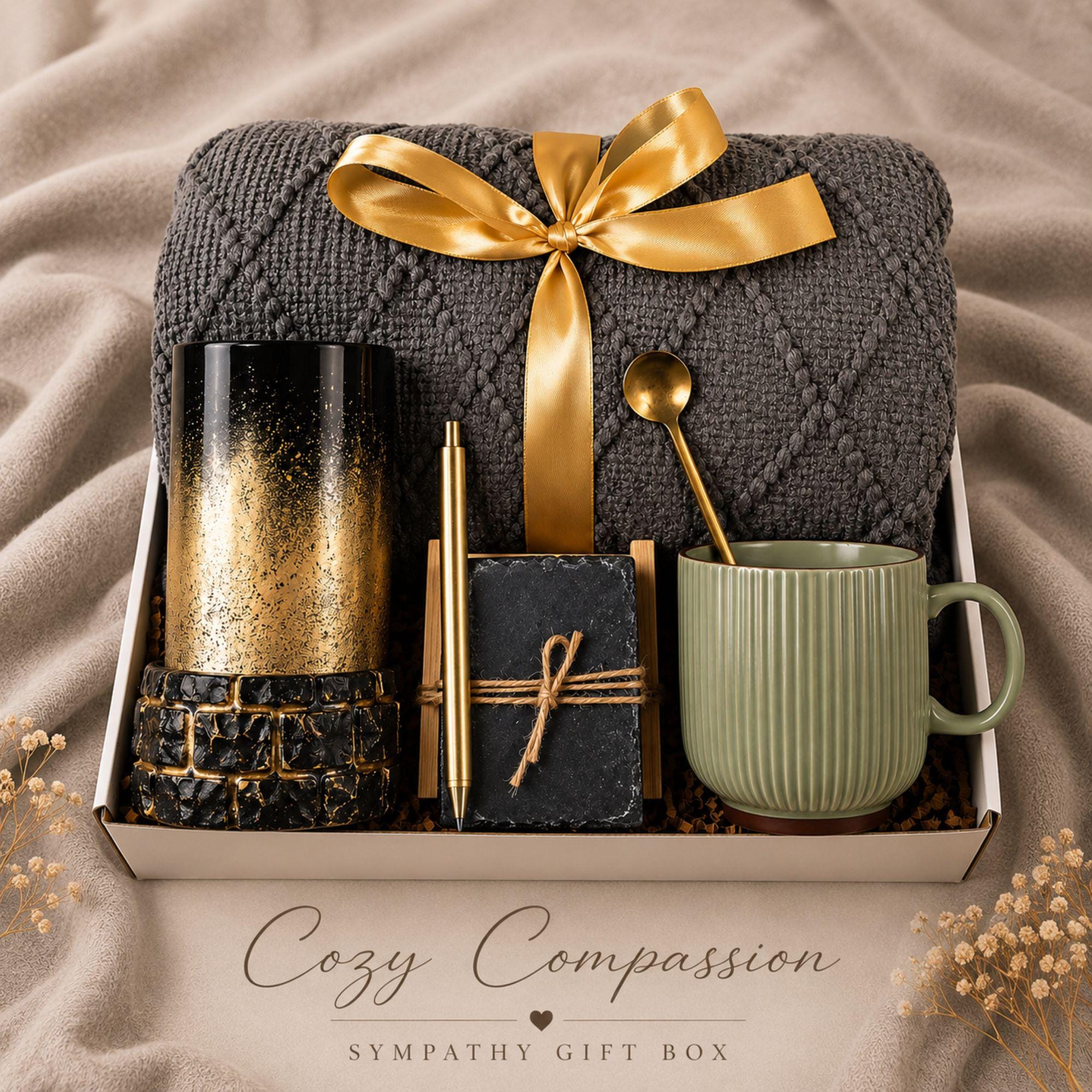 Loss of Daughter Gift sympathy gift box with comforting bereavement care items, memorial support for grieving parents, and condolence gift presentation.