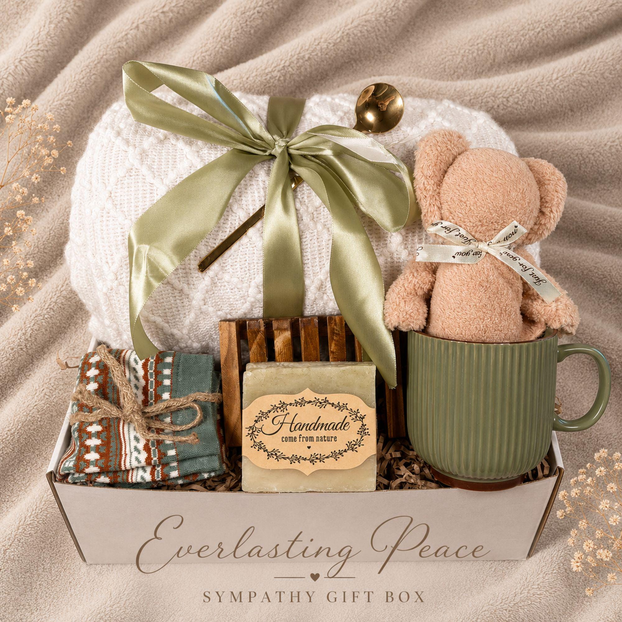 Pregnancy Loss Gift miscarriage care package with gentle comfort items, baby loss memorial support, sympathy gift for mom, and thoughtful bereavement presentation.