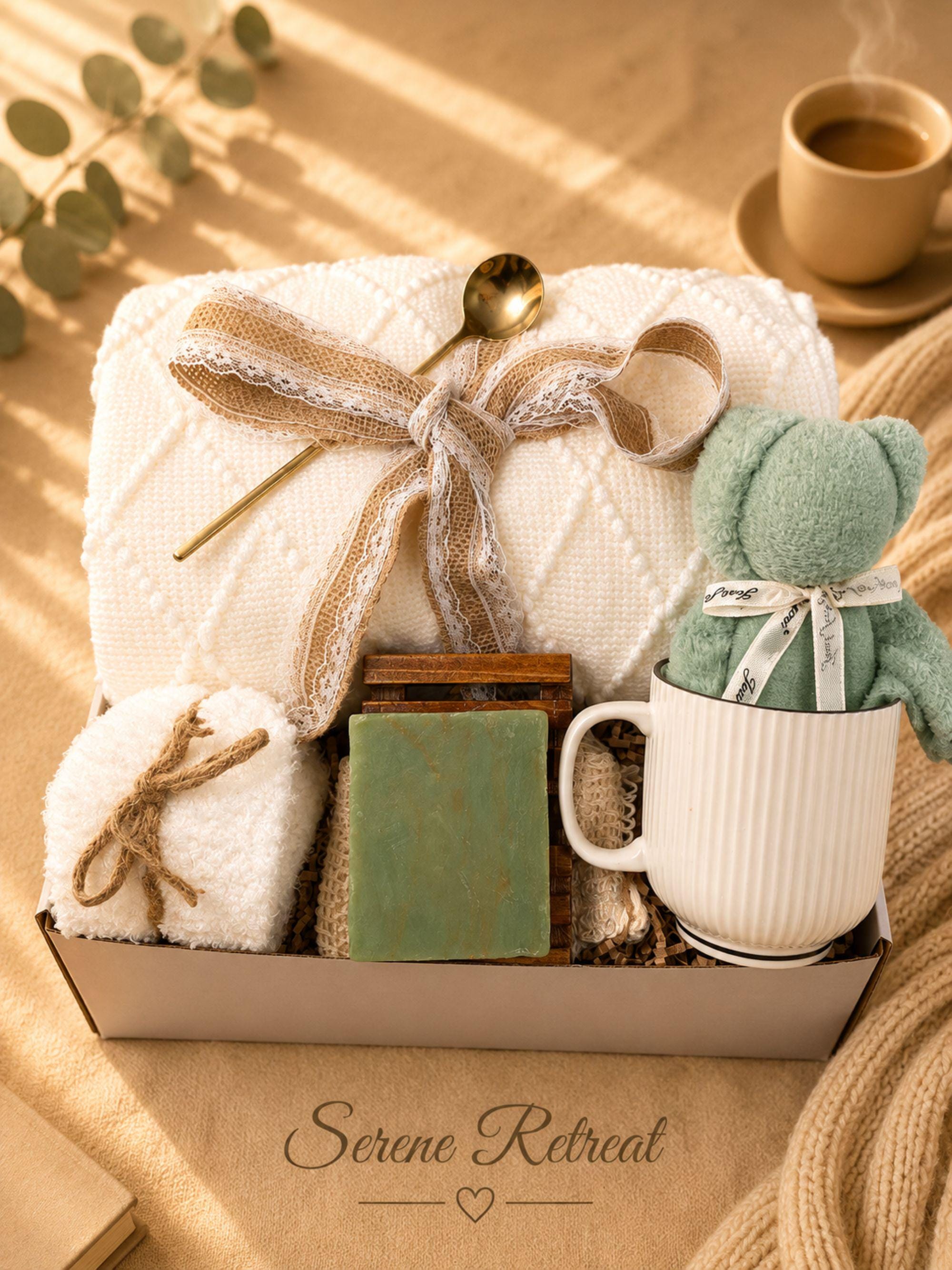 Surgery Recovery Gift Box post surgery care package with comforting self care items, get well soon support, and thoughtful recovery gift for women.