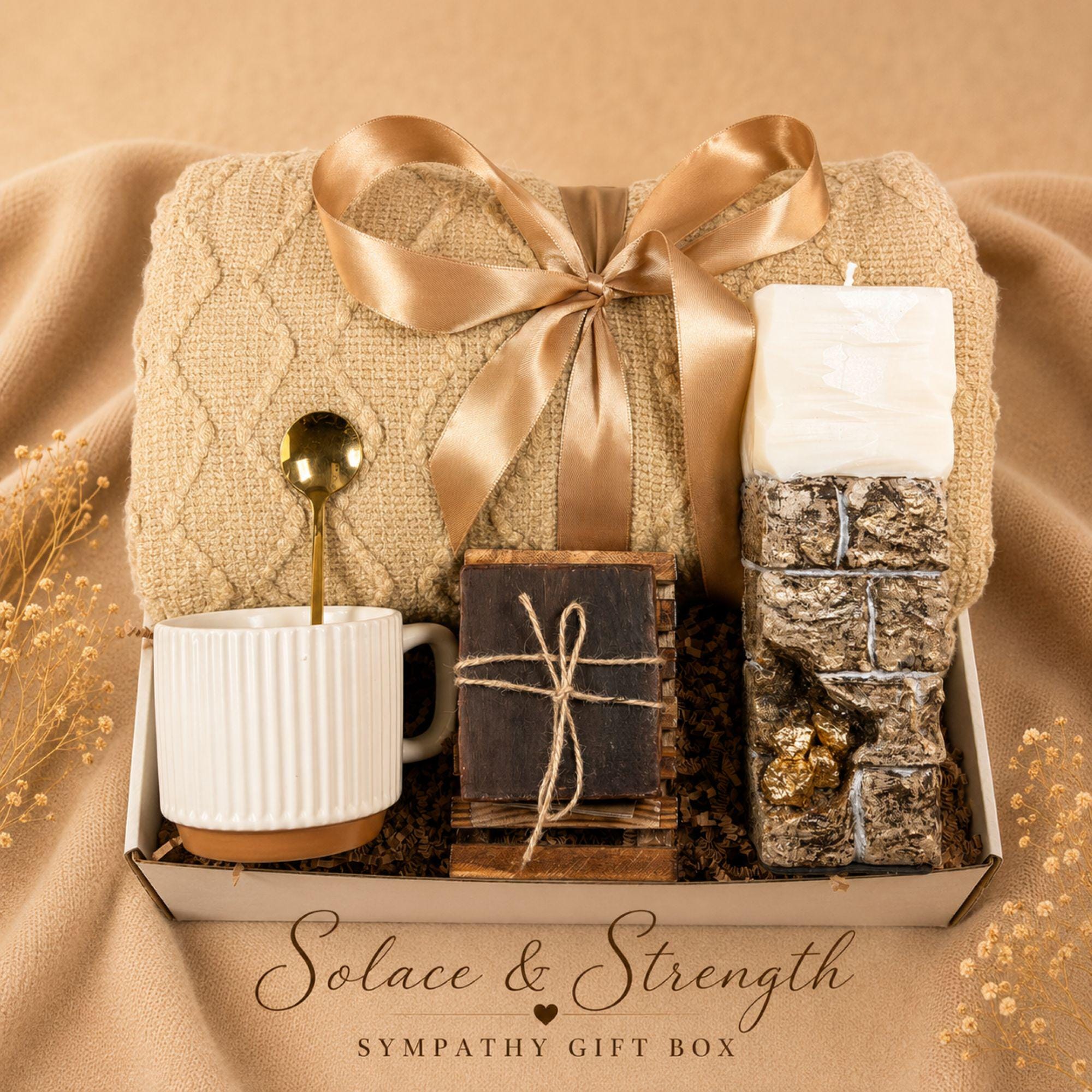 Loss of Daughter Gift sympathy gift box with comforting bereavement care items, memorial support for grieving parents, and condolence gift presentation.