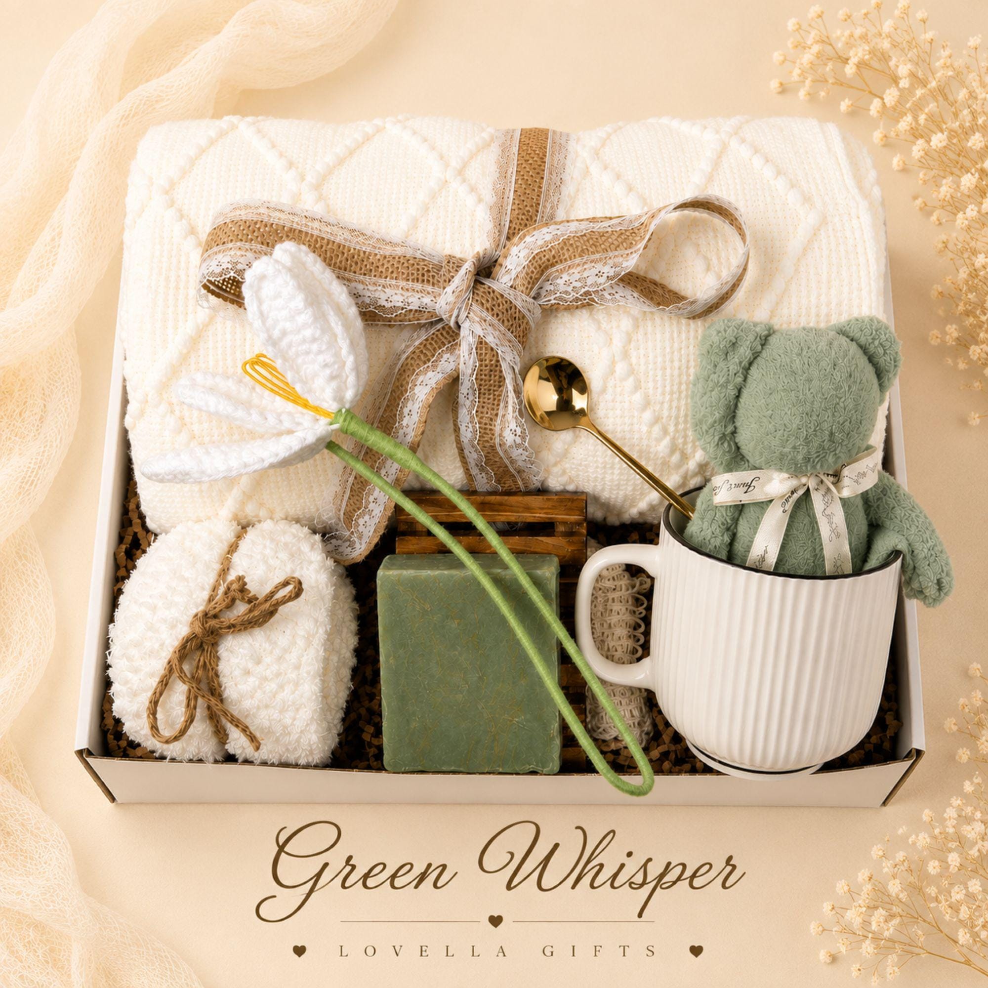 Care Package for Women cozy blanket gift box for her, thinking of you gift, encouragement gift, self care care package, and comfort gift basket. Product image 16.