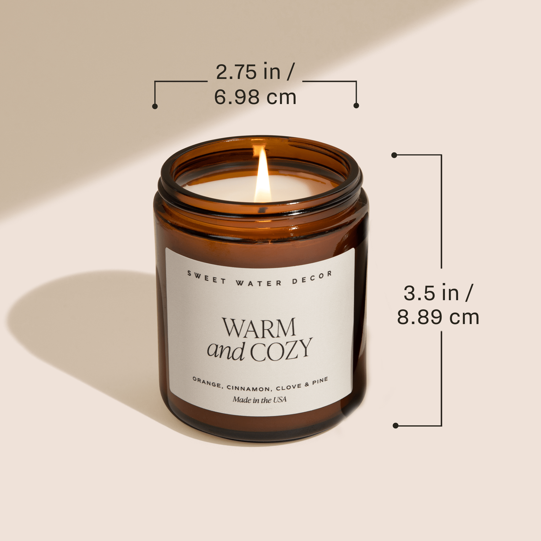 Fall Leaves Soy Candle - Amber Jar, 9 oz - view 6